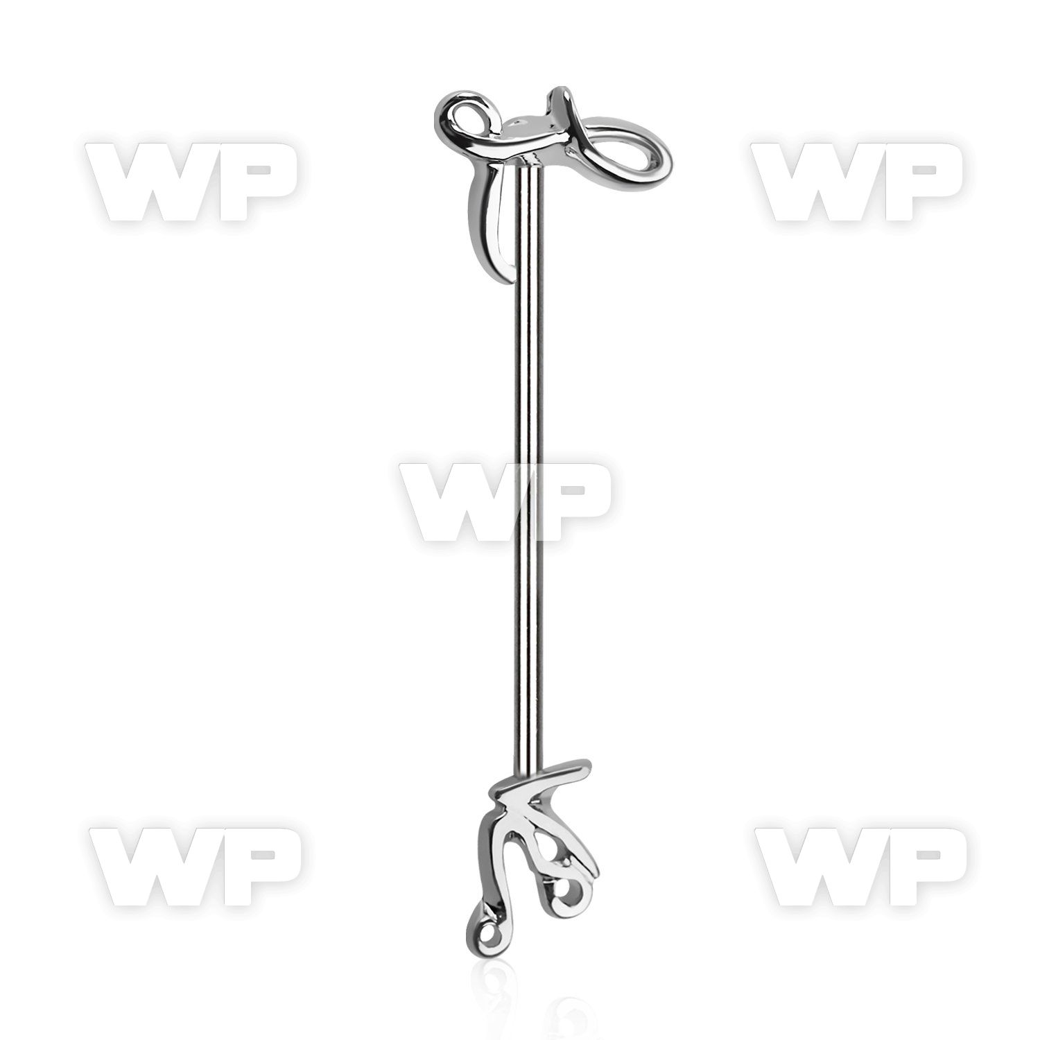 8u13xze surgical steel industrial barbell 1 6mm love wording helix piercing