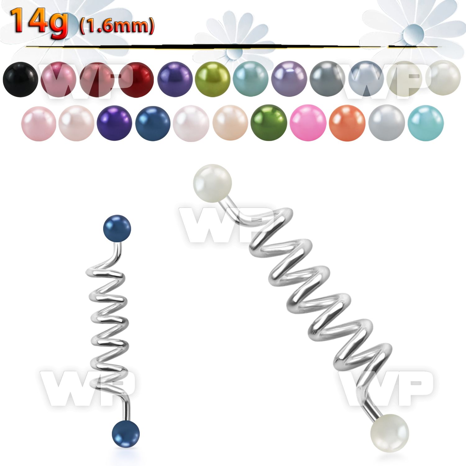 8u1mas surgical steel industrial coil barbell 1 6mm lower 5mm 