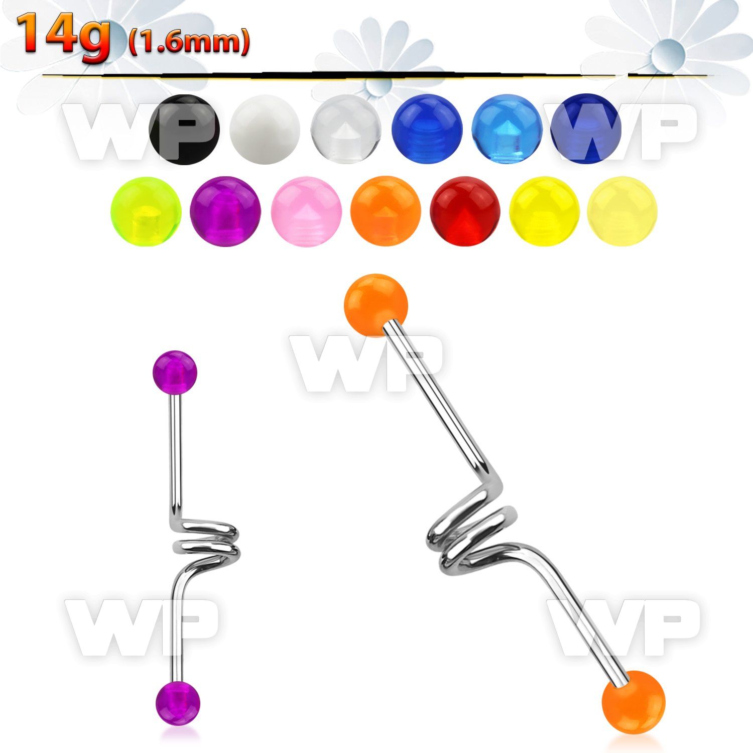 8u6q4s surgical steel industrial twister barbell 1 6mm 5mm uv 
