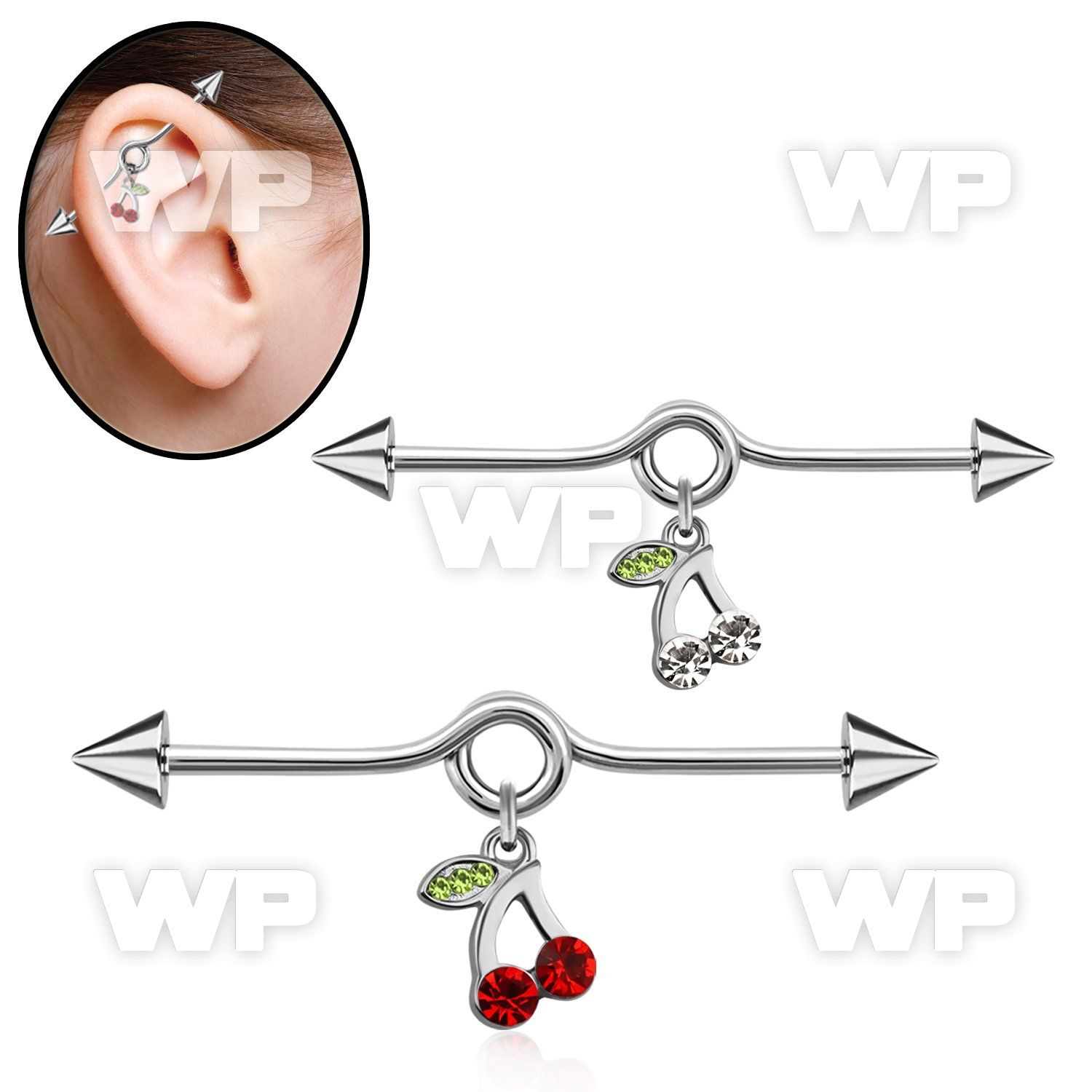 8u6u10 316l steel industrial loop barbell 1 6mm 5mm cones dan 