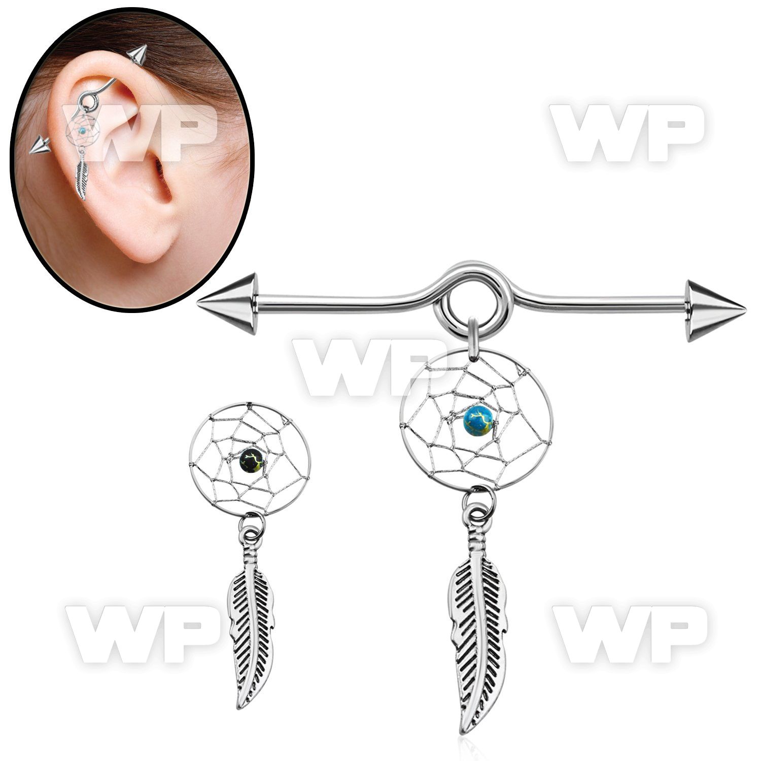 8u6u1s 316l steel industrial loop barbell 1 6mm 5mm cones dan 