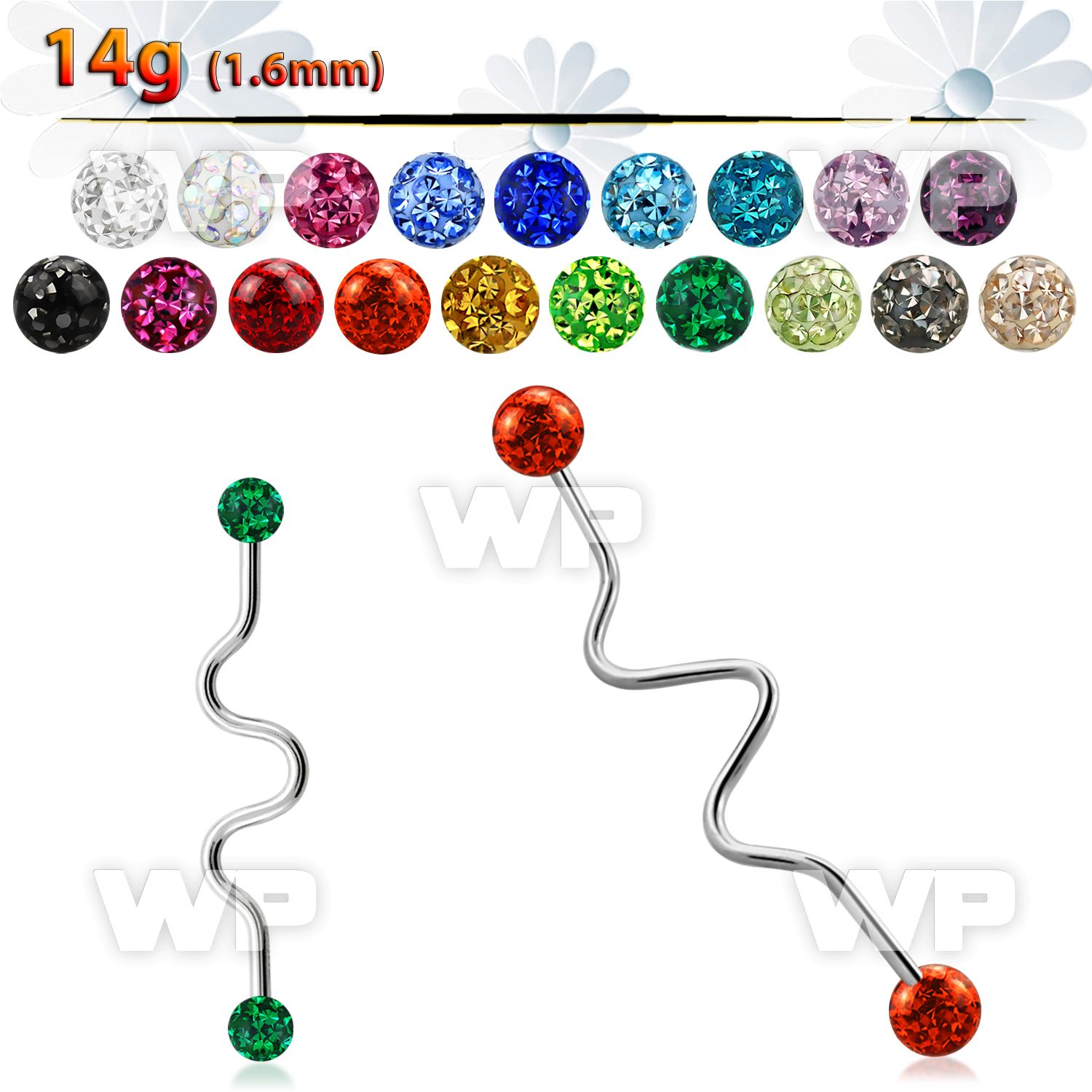 8u7das 316l steel industrial zig zag barbell 1 6mm 5mm clear 