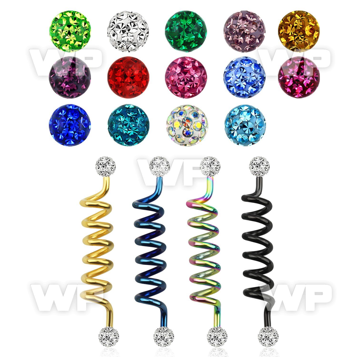 8ur1das ion plated surgical steel industrial coil barbell 1 6mm ear piercing others