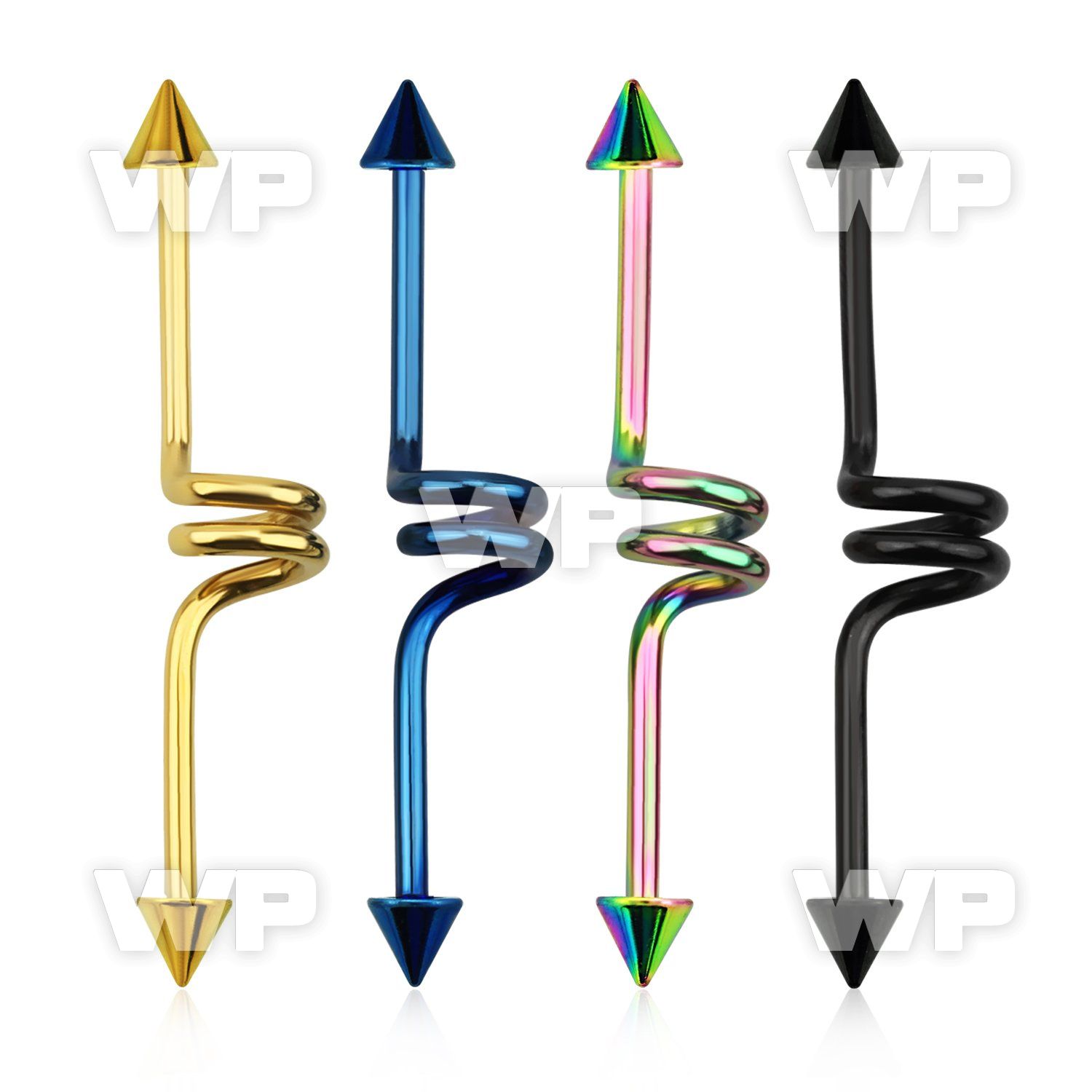 8ur66us ion plated surgical steel industrial twister barbell ear piercing others