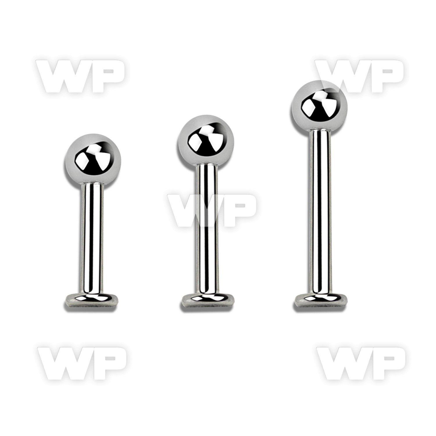 b440 surgical steel labret stud 1 6mm 4mm ball lower lip piercing