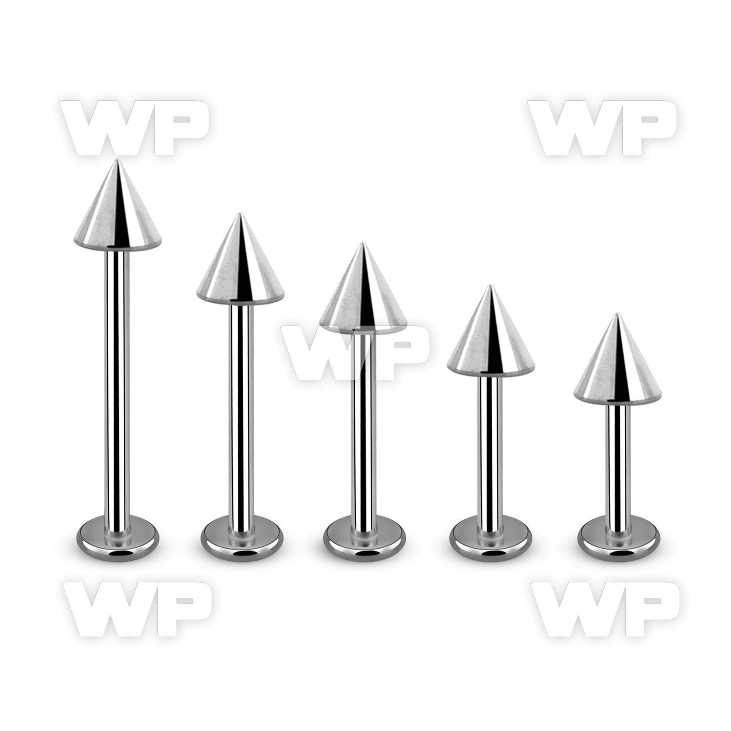 b46u03 surgical steel labret stud 1 2mm 4mm cone lower lip piercing