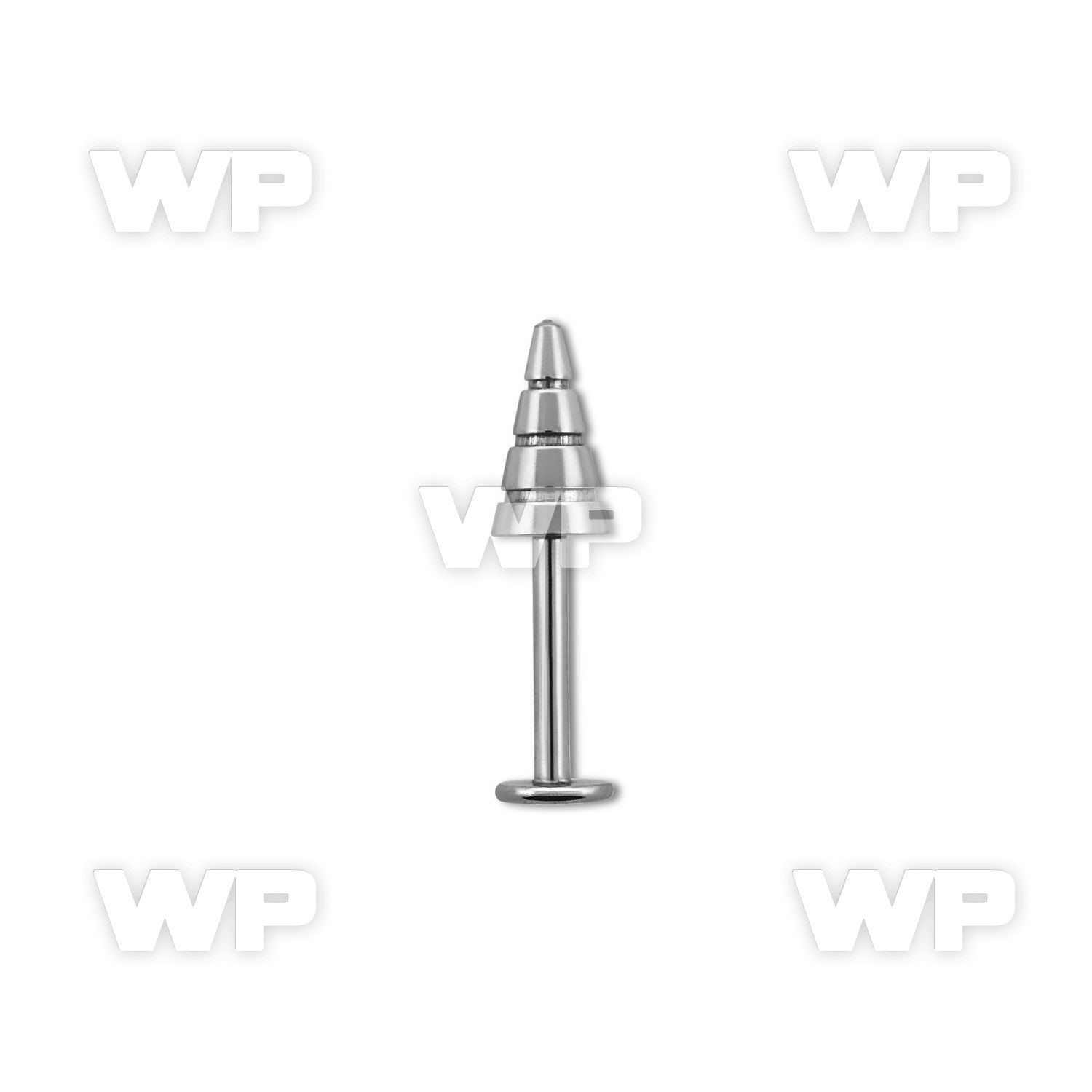 b46u04 surgical steel labret stud 1 2mm 4mm ridged drill cone lower lip piercing