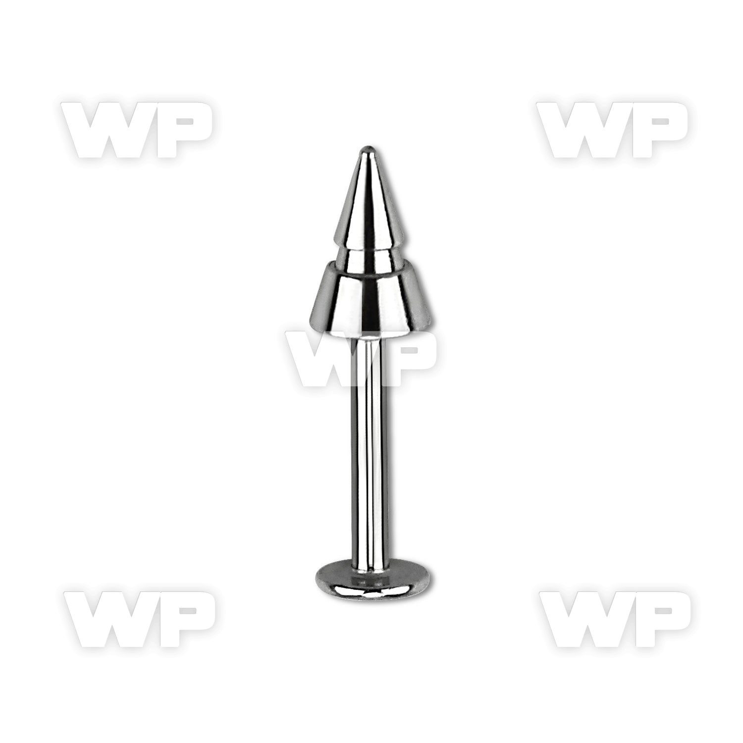 b46u0w surgical steel labret stud 1 2mm 4mm grooved layered con lower lip piercing