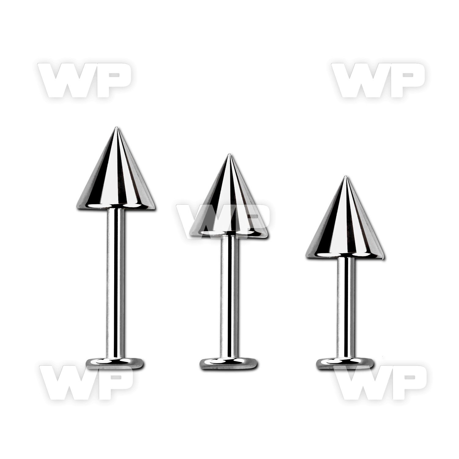 b46us3 surgical steel labret stud 1 2mm 5mm cone lower lip piercing