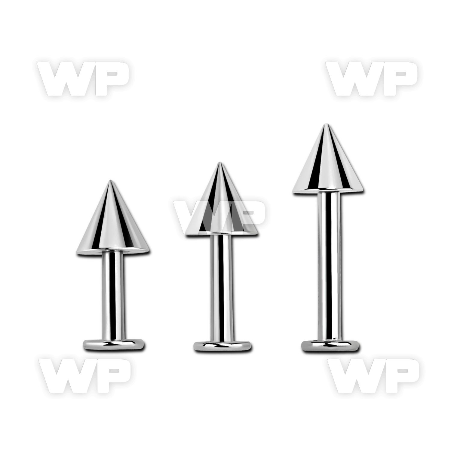 b46us surgical steel labret stud 1 6mm 5mm cone lower lip piercing