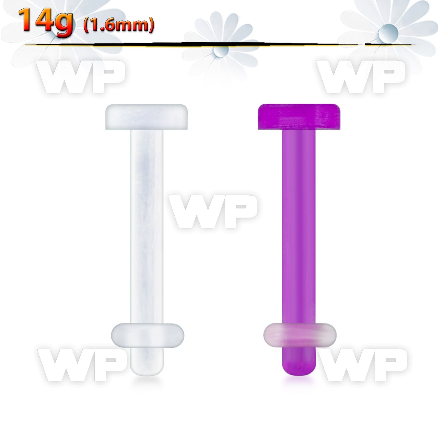 b4ar flexible acrylic labret stud piercing retainer lower lip piercing