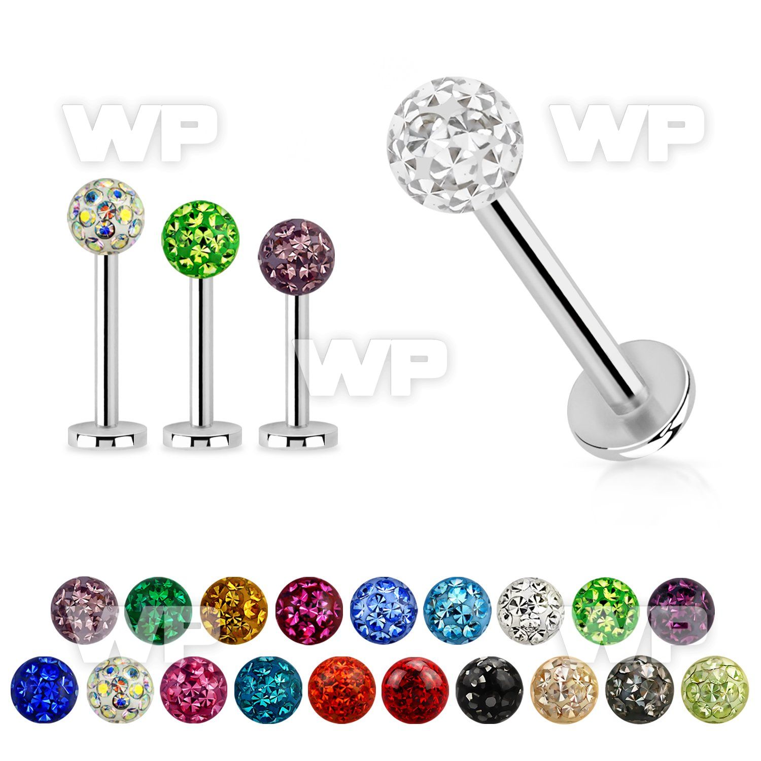 b4da03 surgical steel labret stud 1 2mm 4mm ferido glued multi lower lip piercing