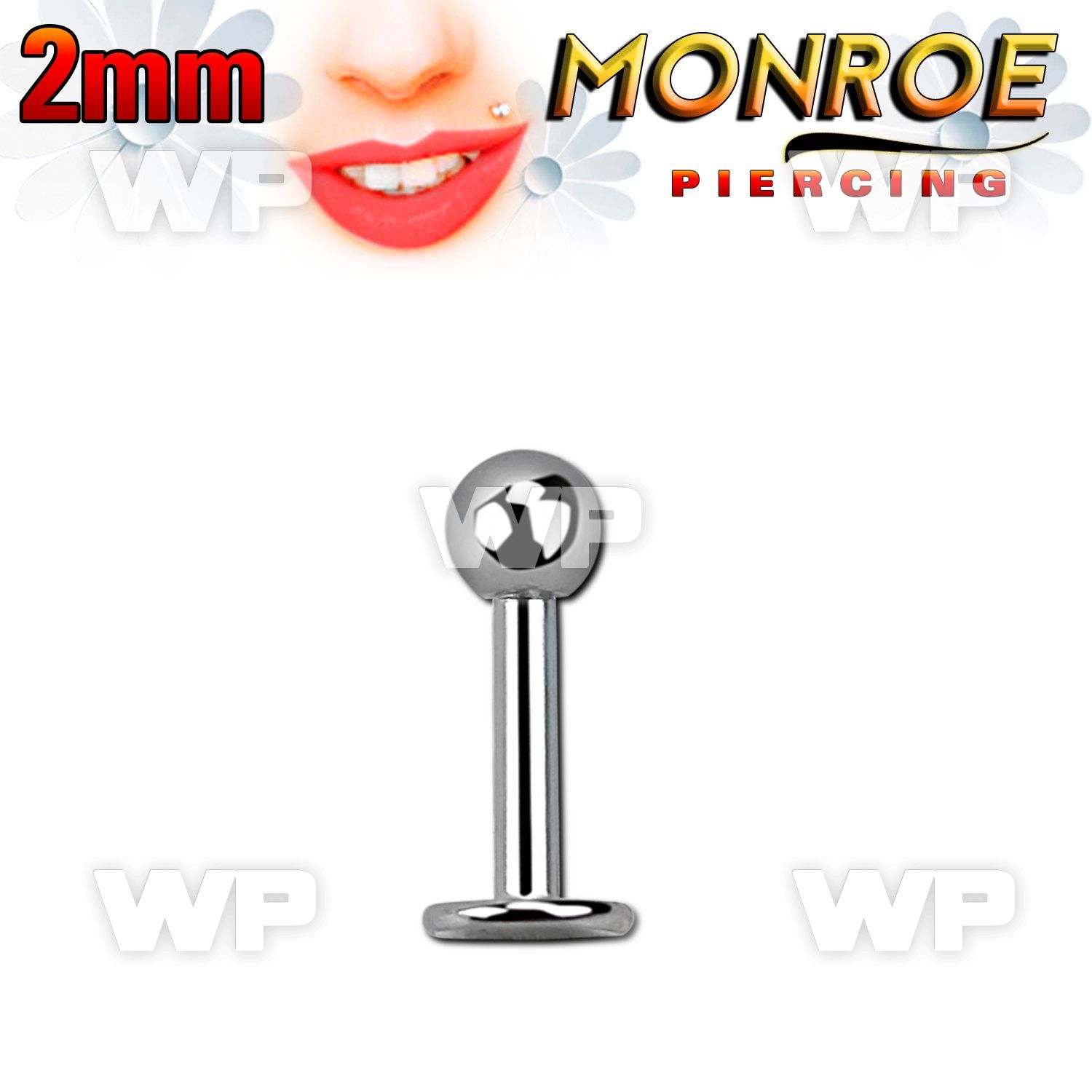 b4ju4 surgical steel monroe piercing labret stud 1 2mm 3mm bal lower lip piercing