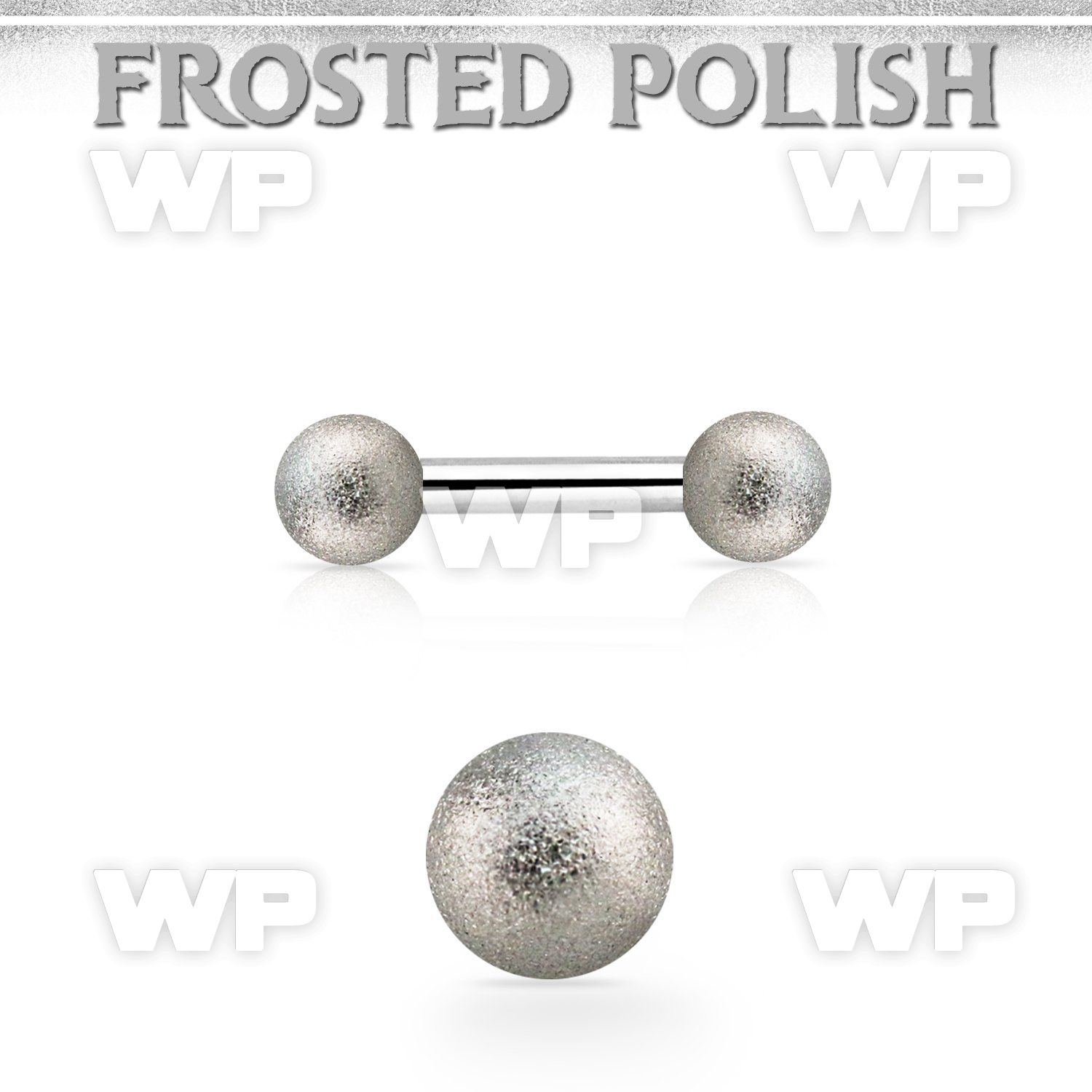 bbefo3 surgical steel eyebrow barbellw 2 3mm frosted steel ball