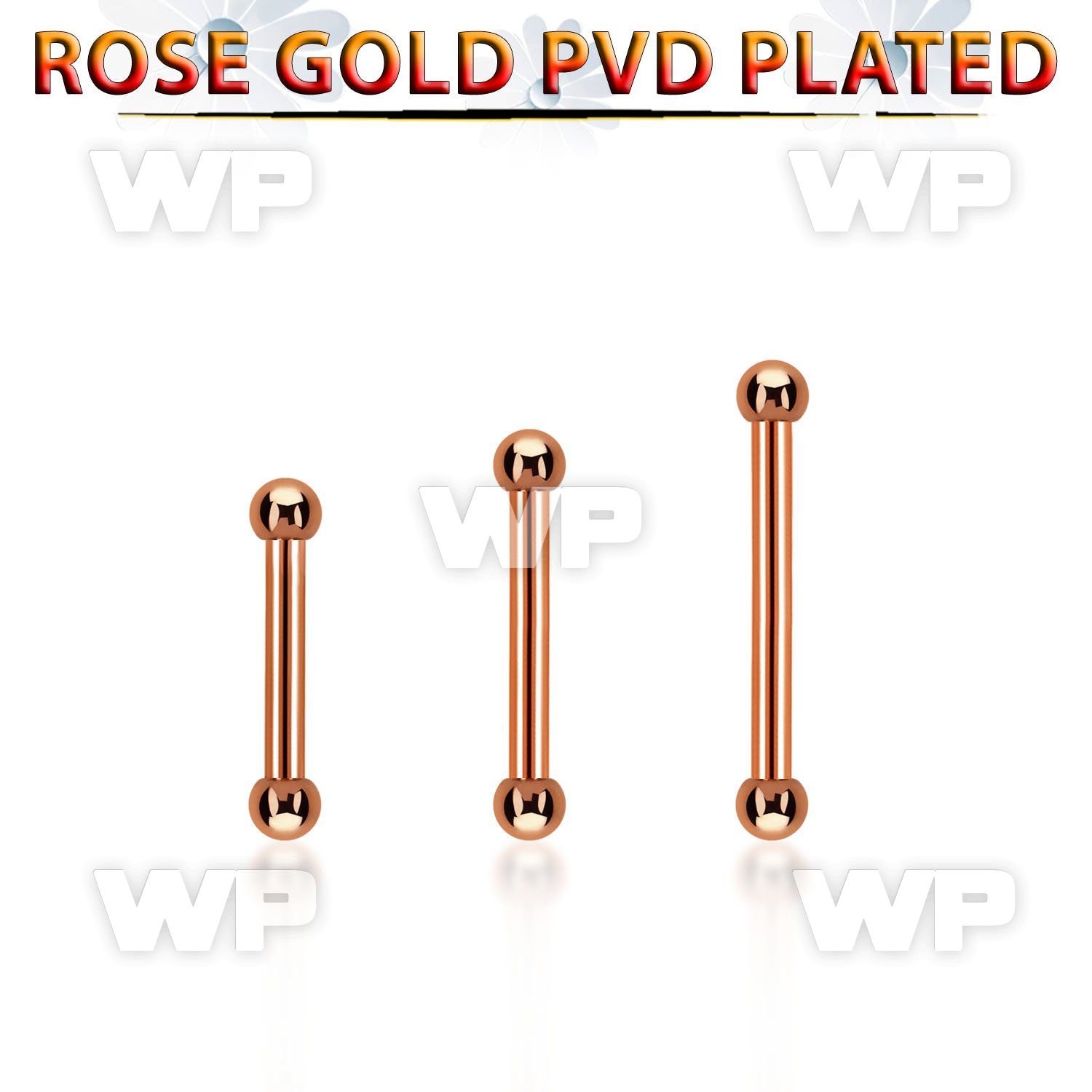 bbettb2 rose gold steel eyebrow barbell w 2 2mm balls