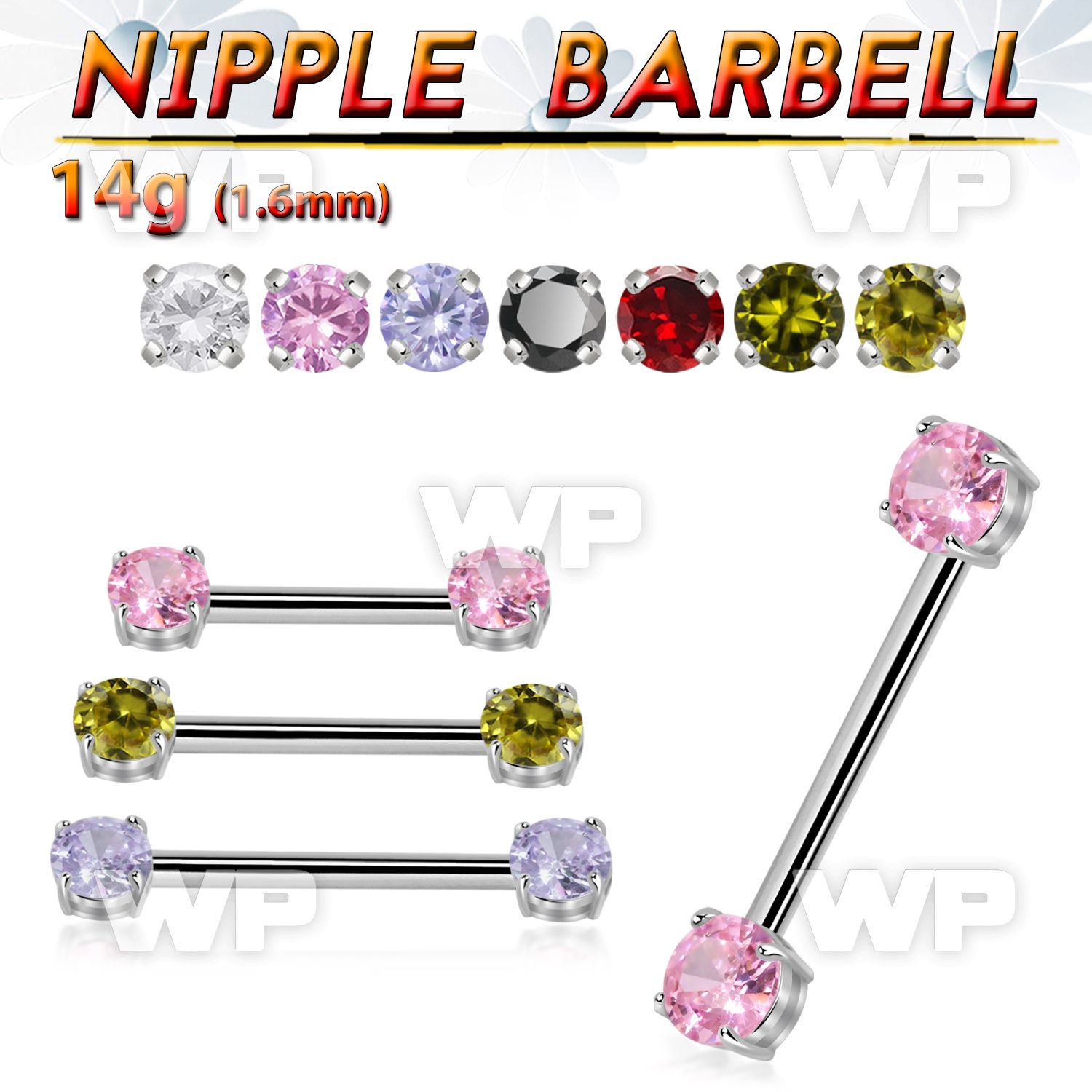bbnp2z steel nipple barbell w 5mm forward facing prong set czs