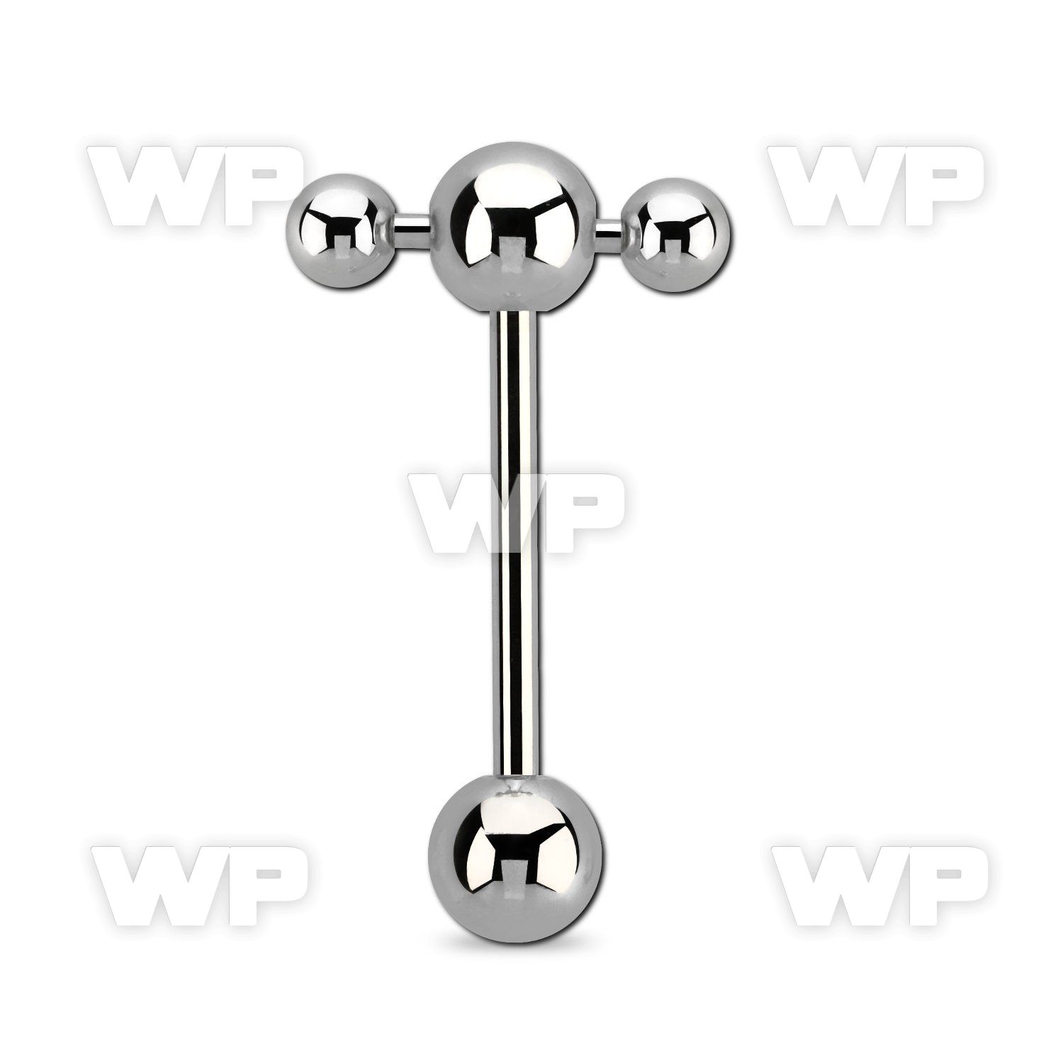 bbspnb4 steel spinner tongue barbell w two 4mm balls.