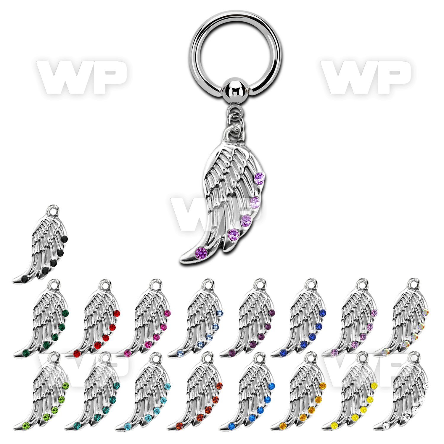 bcrg568 steel bcr 1.6mm w a bird wing design w crystals