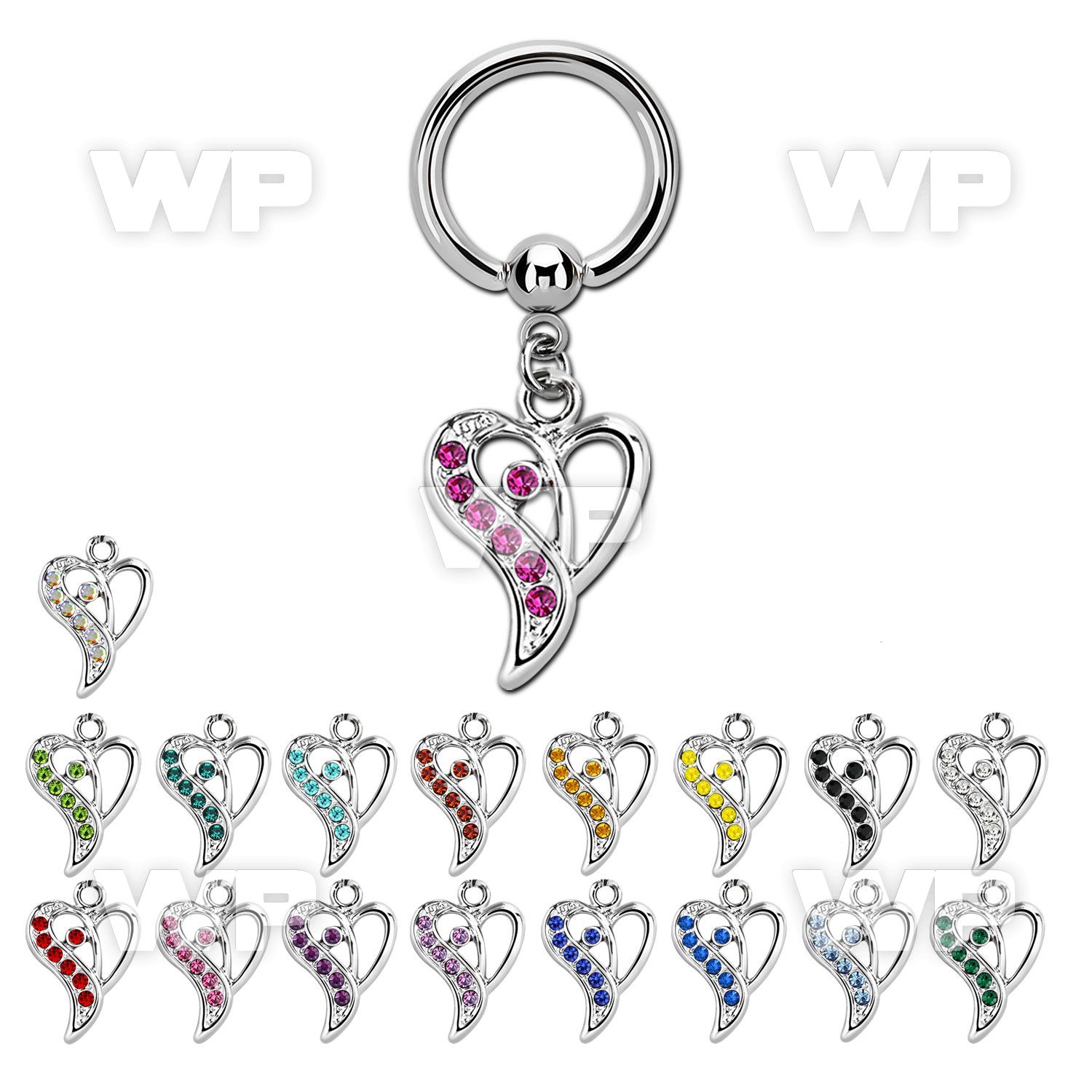 bcrghrc2 316l steel bcr 1.6mm w a heart design w crystals on side