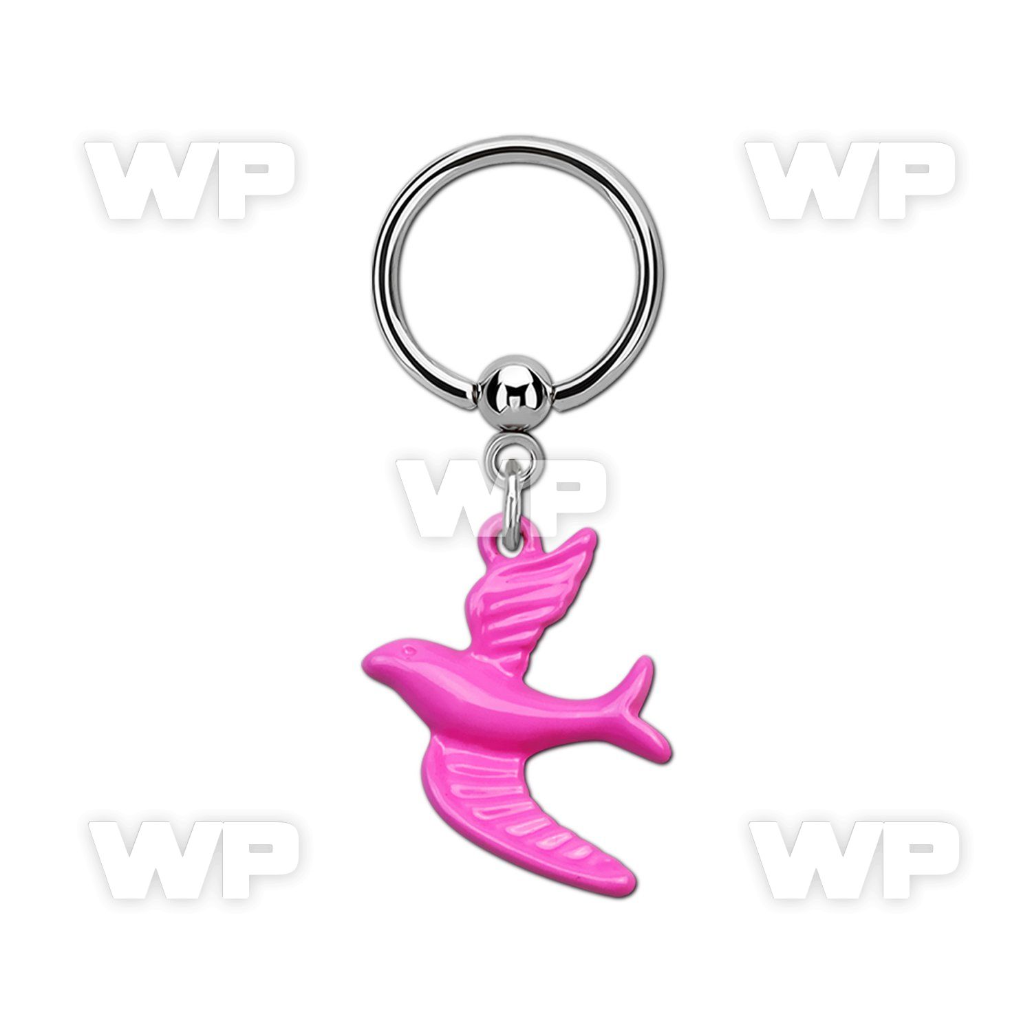 bcrs454 316l steel bcr 1.2mm w a pink color painted bird