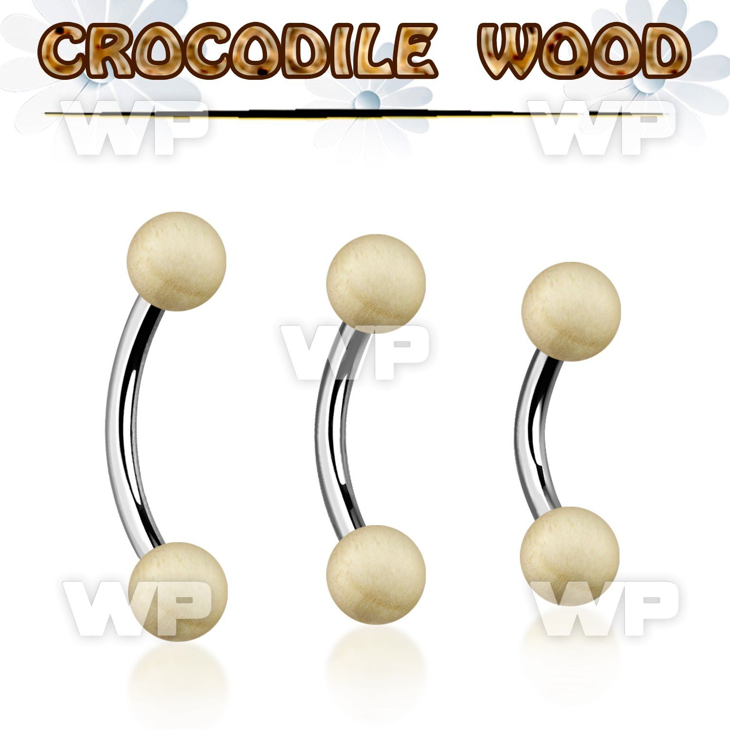 bncr5 organic belly banana w 5mm crocodile wood balls