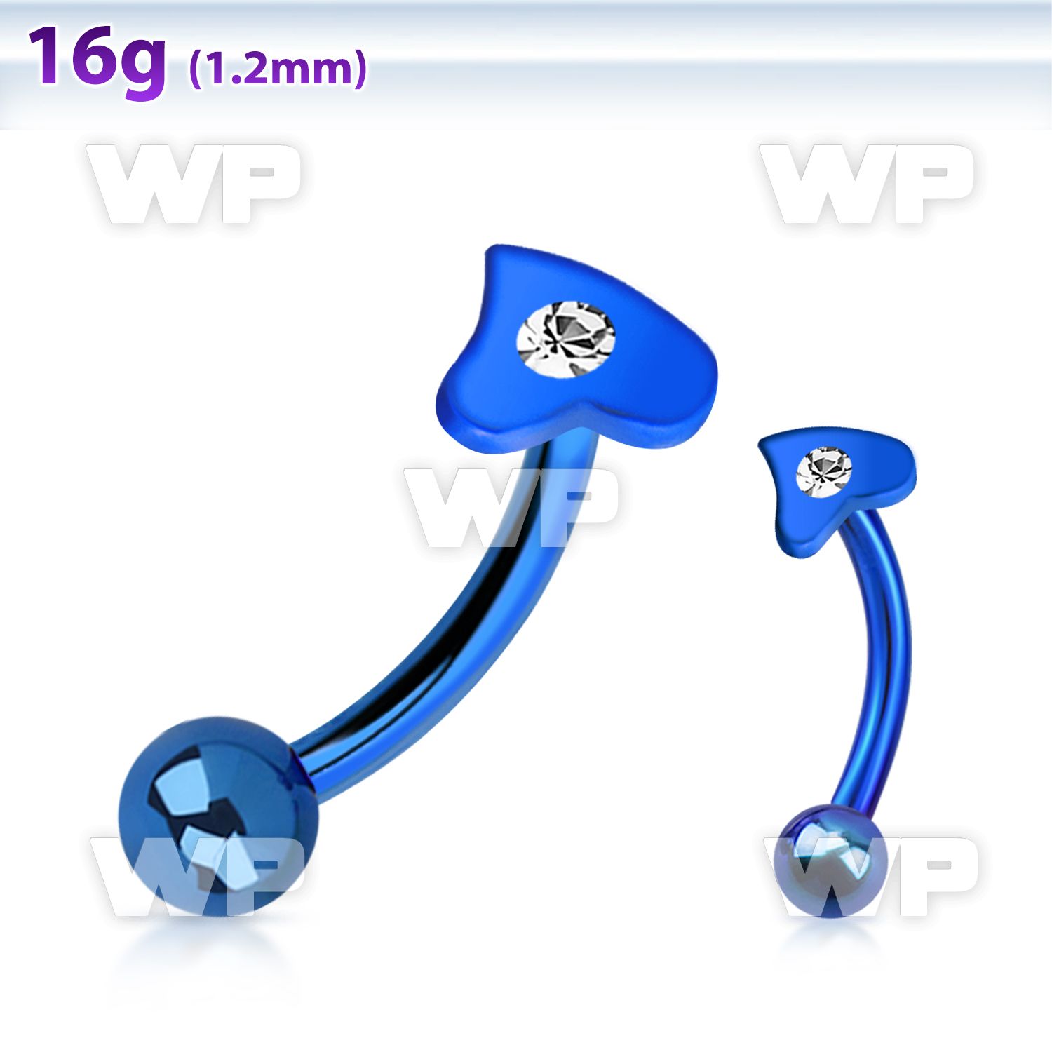 4uwrx6 ion plated 316l steel micro banana w small horizontal hea eyebrow piercing