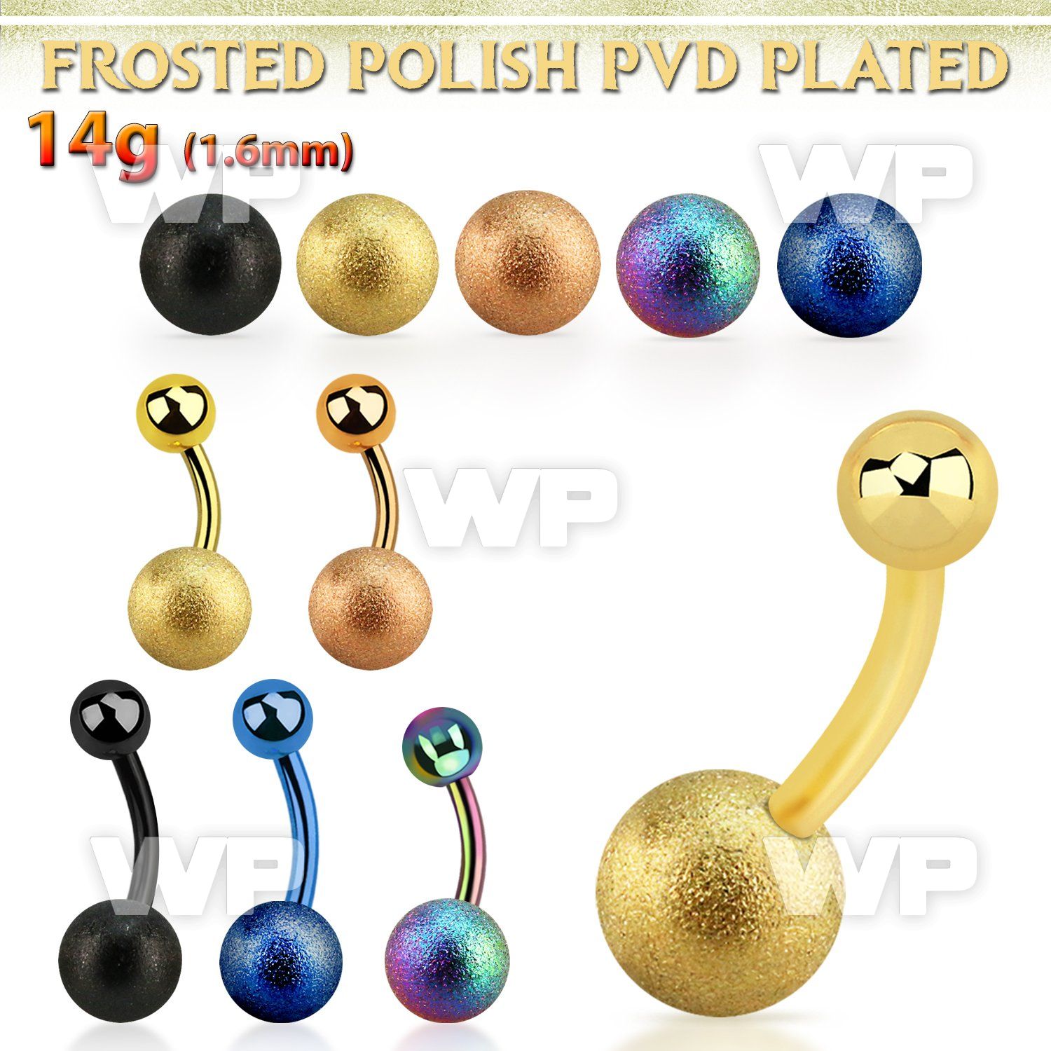 bntfo8 anodized steel belly banana w 8mm frosted steel ball