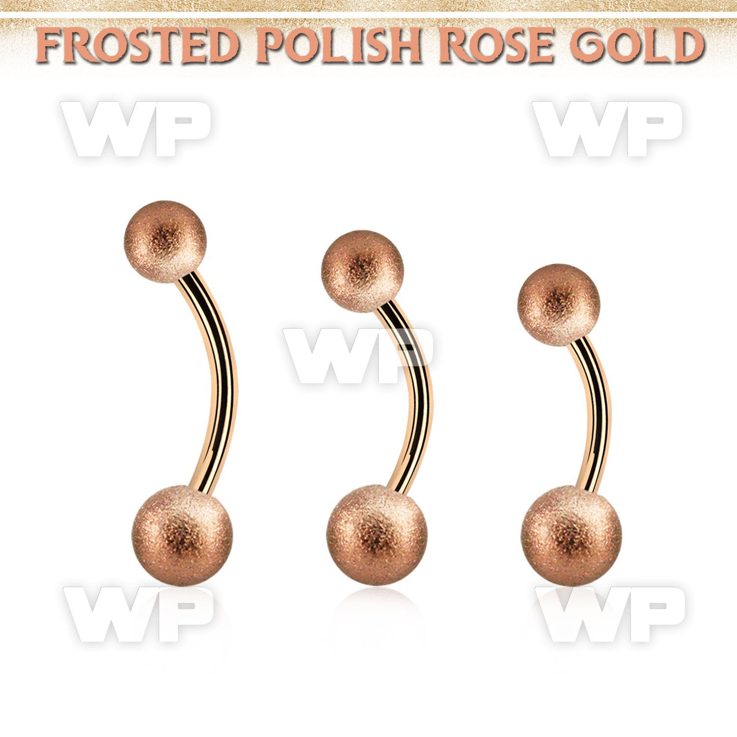 bntt2fos rose gold steel belly banana w 56mm frosted steel ball