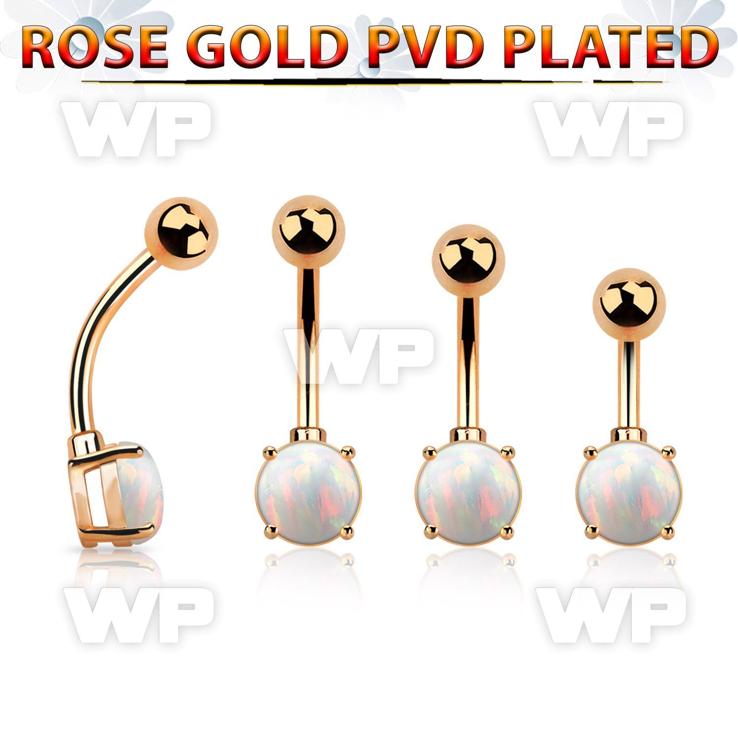 bnttrdo rose gold steel belly banana w 7mm prong set round opal