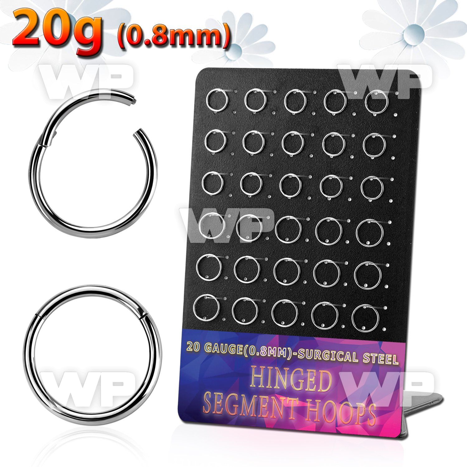 brsegh3 board w 30 316l steel hinged segment ring 20g