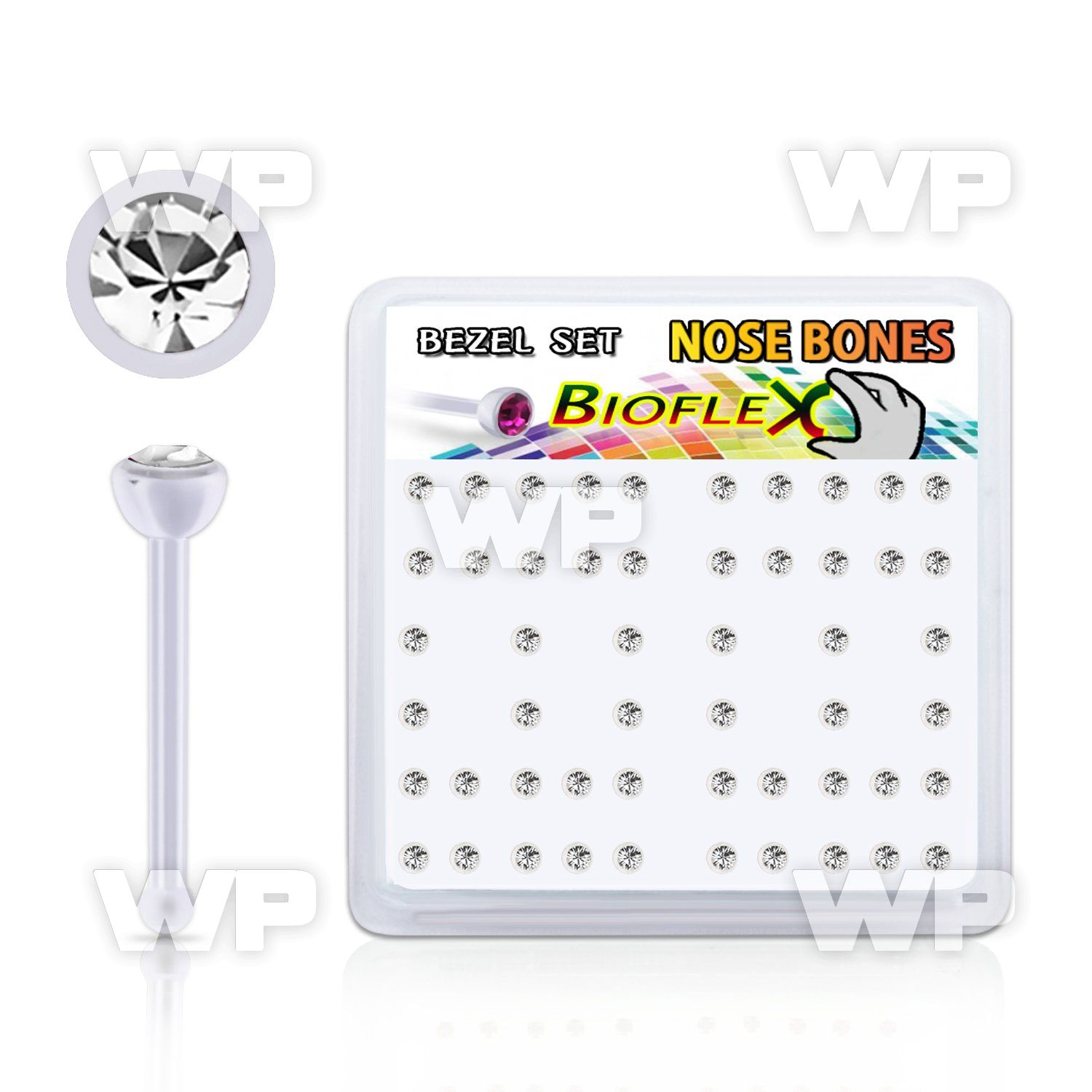 bxa34 box w 120 bio  flex nose bone w 2.5mm clear crystal