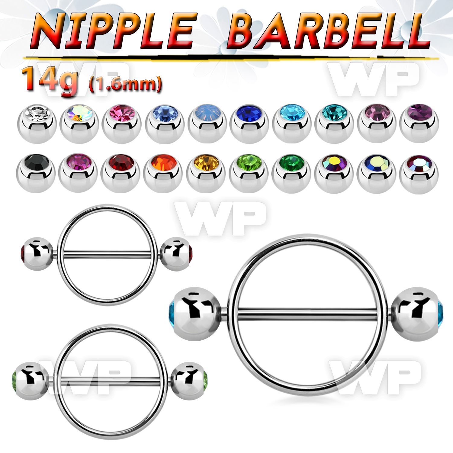 c4umwy surgical steel round nipple shield 1 6mm bar 6mm press nipple piercing