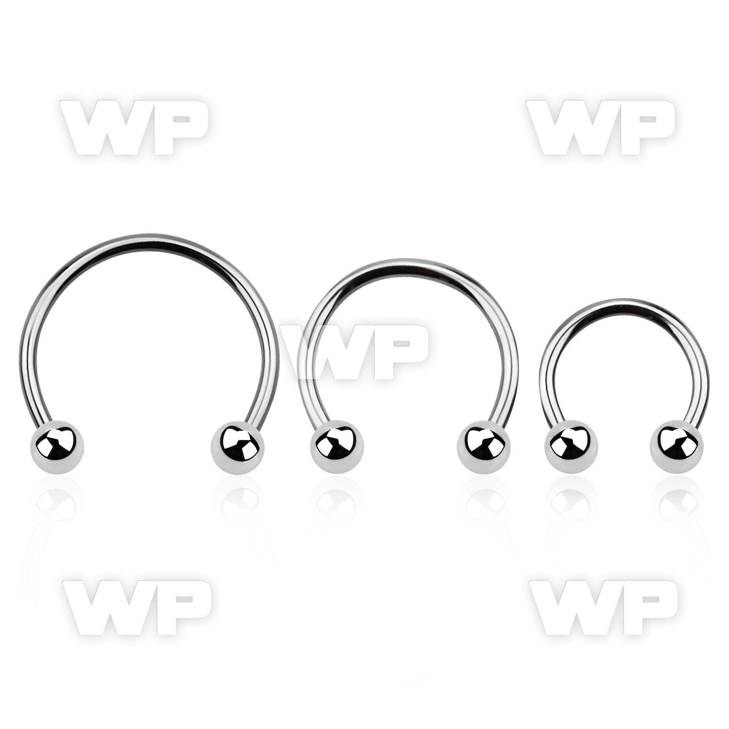 cbeb4l xxl 316l steel circular barbell, 16g w two 4mm balls