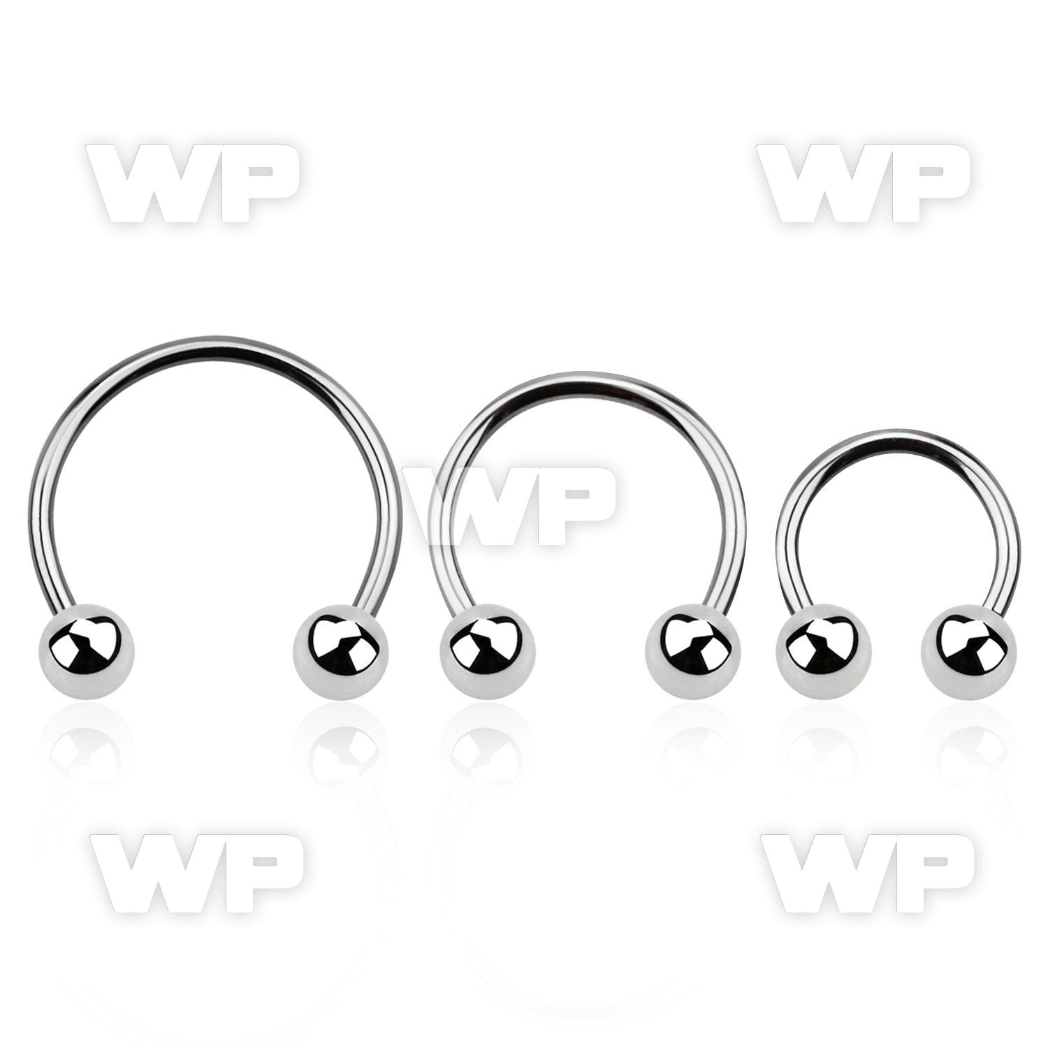 cbeb5l xxl 316l steel circular barbell, 16g w two 5mm balls
