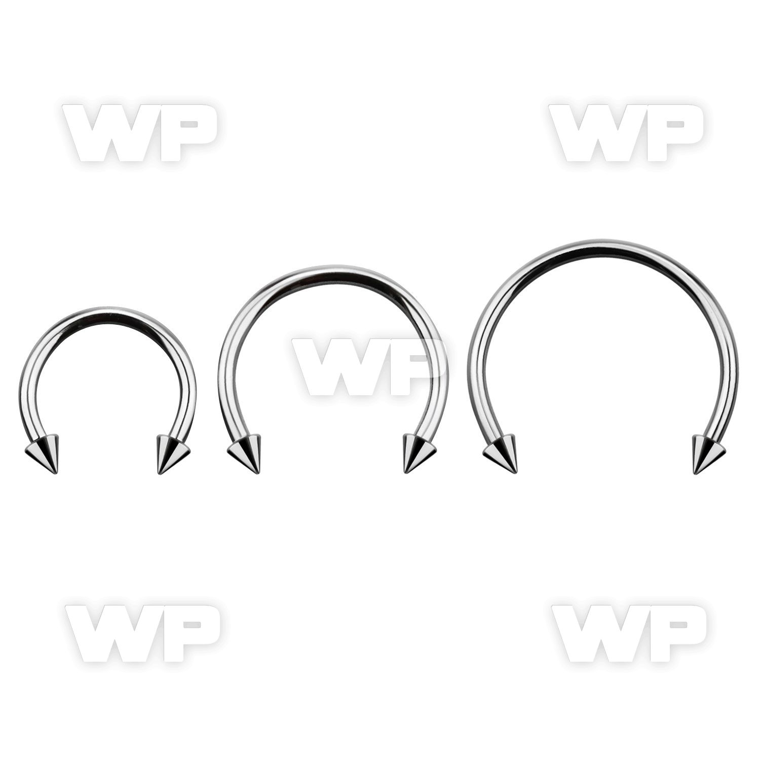 cbecn4l xxl 316l steel circular barbell, 16g w two 4mm cones