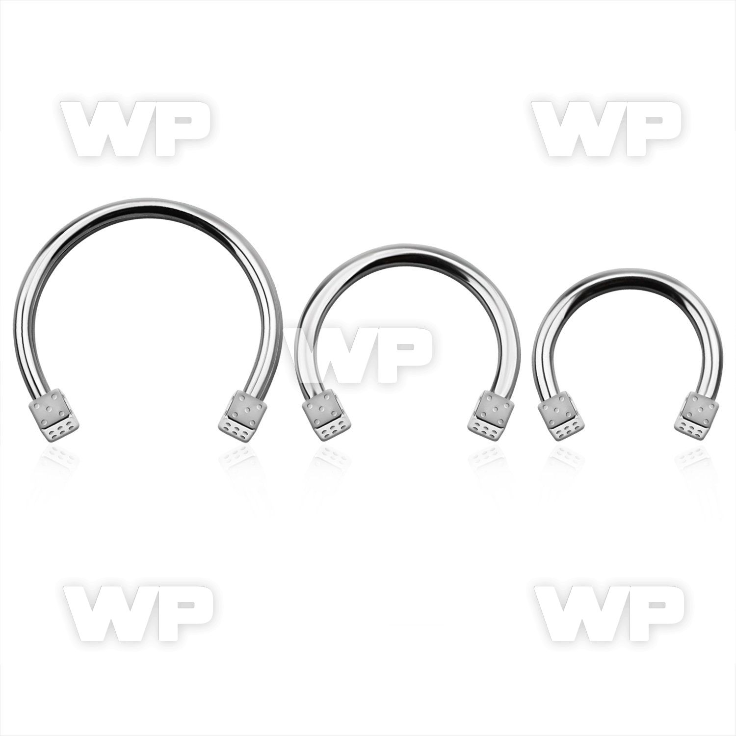 cbmdi4l xxl steel circular barbell, 14g w 4mm dices