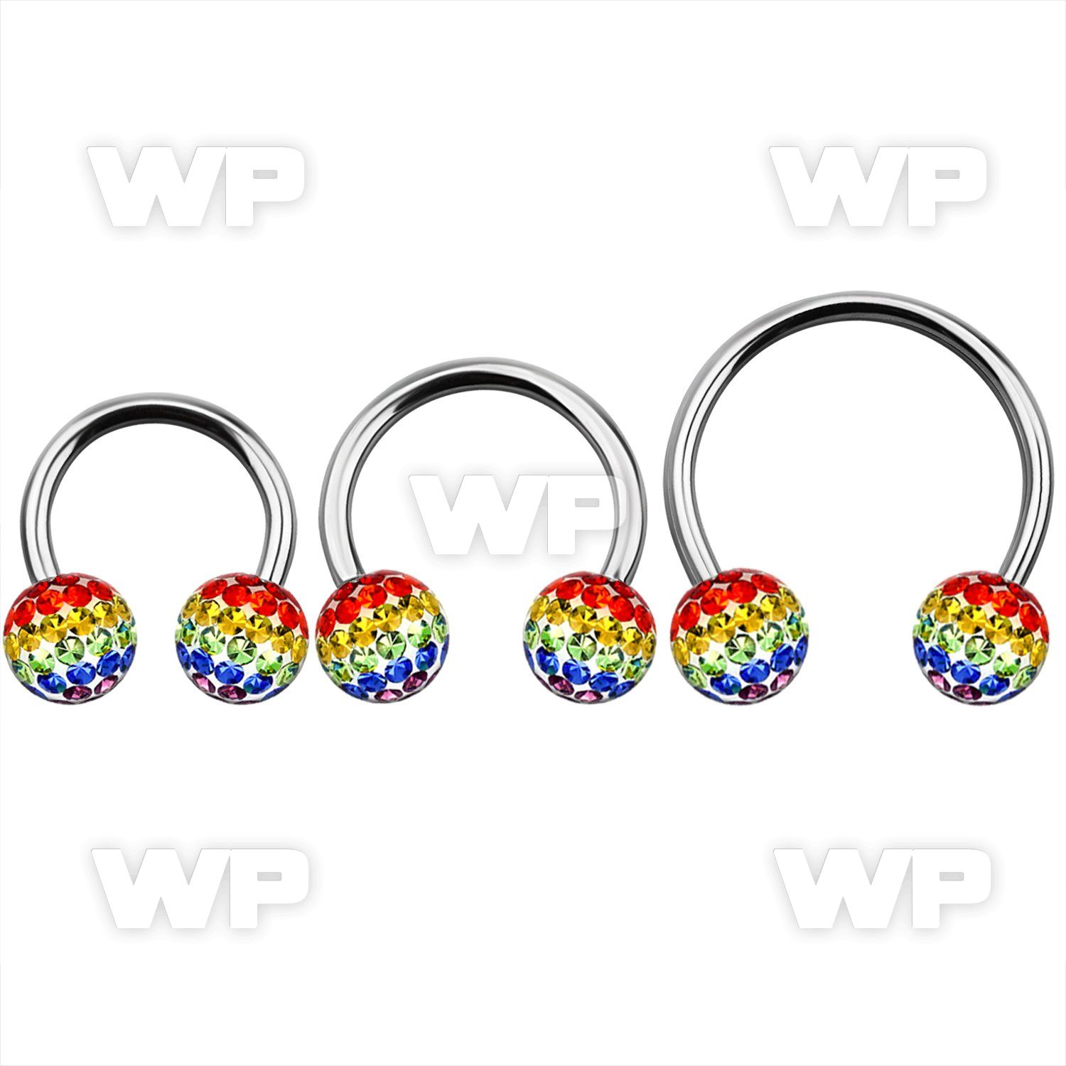 cbmfg8l xxl steel cbr 8mm multi crystals ball in gay pride color