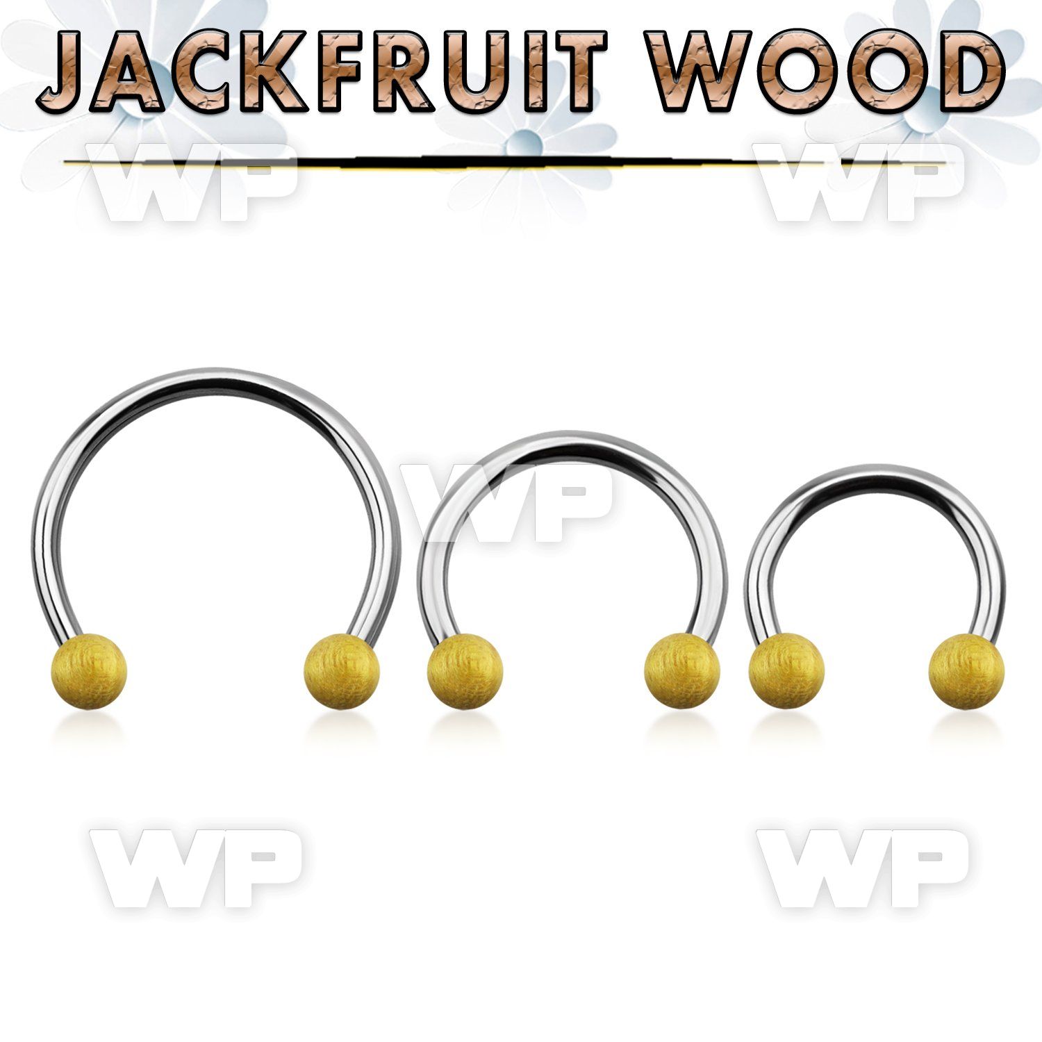 cbmjf5l xxl steel cbr, 14g w 5mm jackfruit wood balls