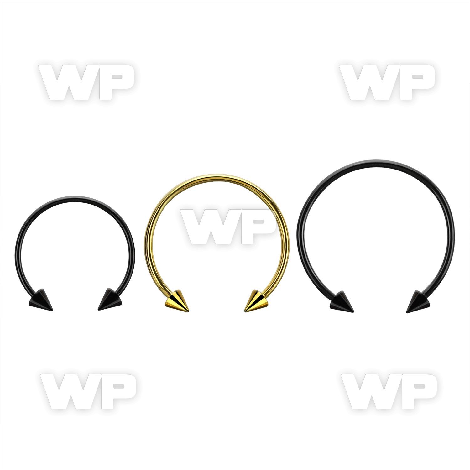 cbmtcn4l xxl anodized steel circular barbell, 14g w 4mm cones