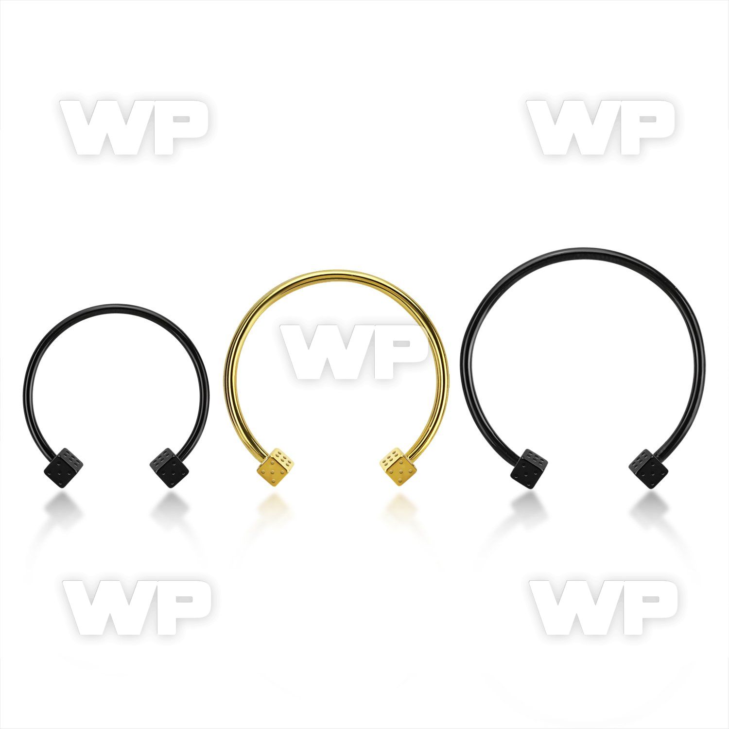 cbmtdi4l xxl anodized steel circular barbell, 14g w 4mm dices