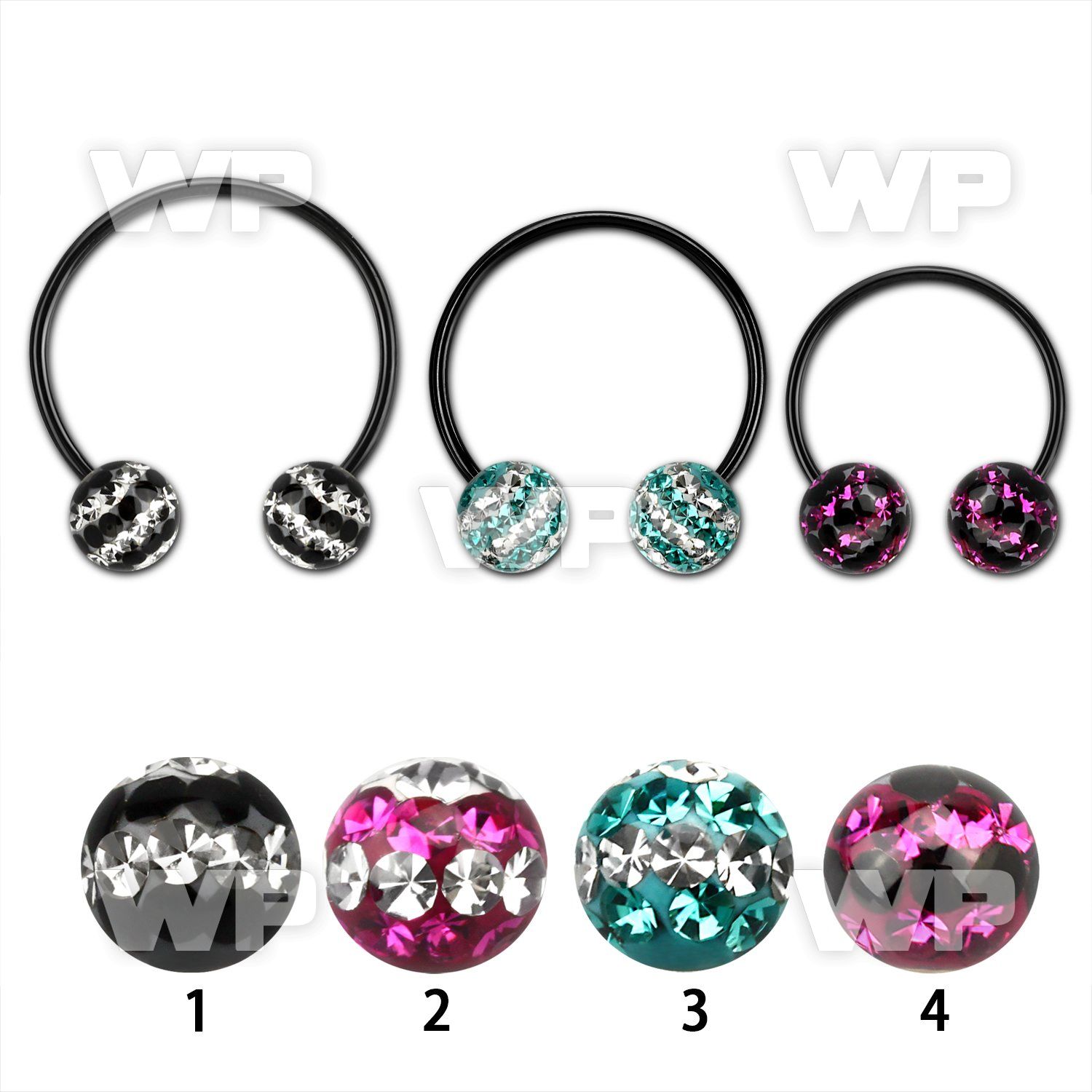 cbmtfd8l xxl black steel cbr 8mm multi crystal ball w triple line