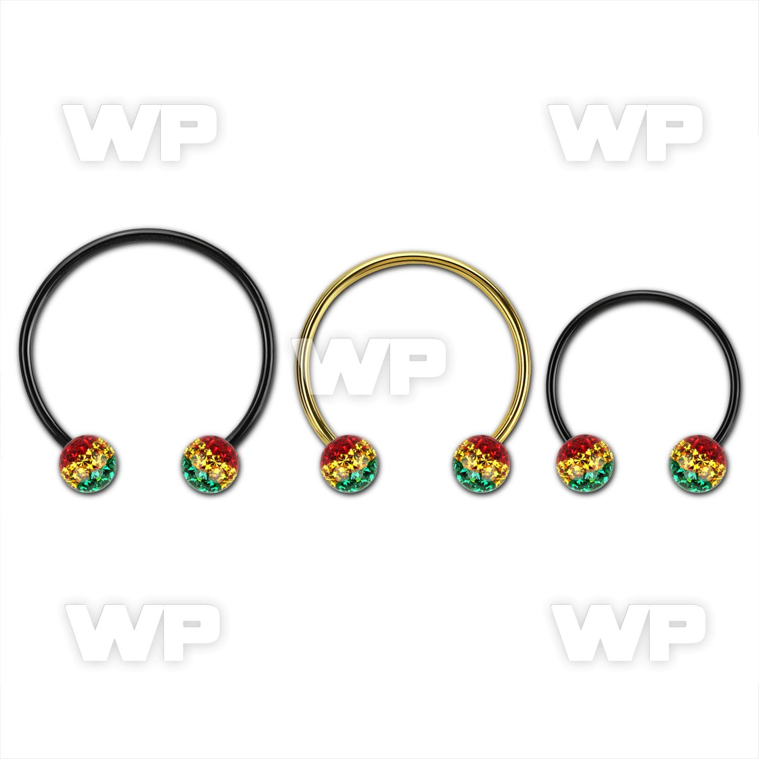 cbmtfr8l xxl black steel cbr 8mm multi crystal ball rasta stripe