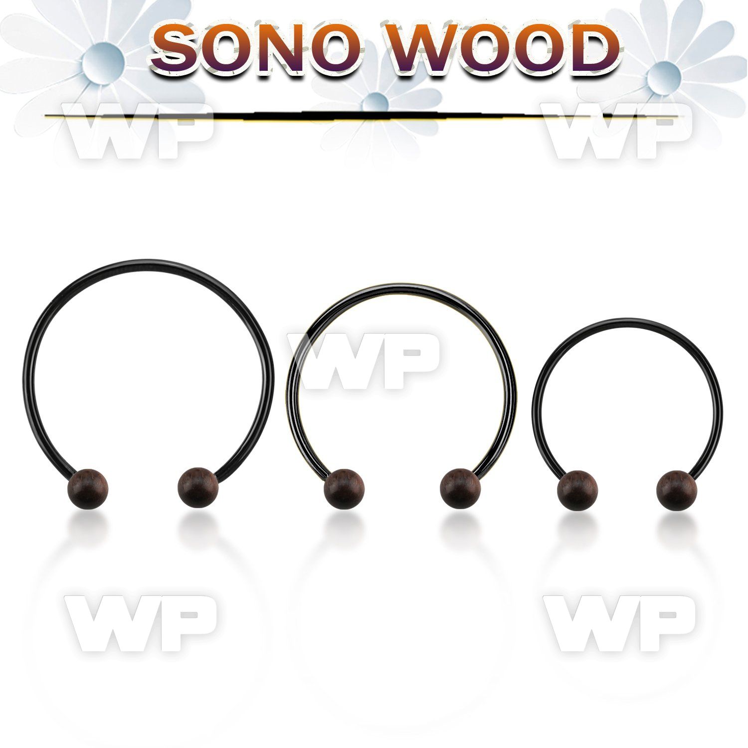 cbmtsn5l xxl anodized steel cbr, 14g w 5mm sono wood balls