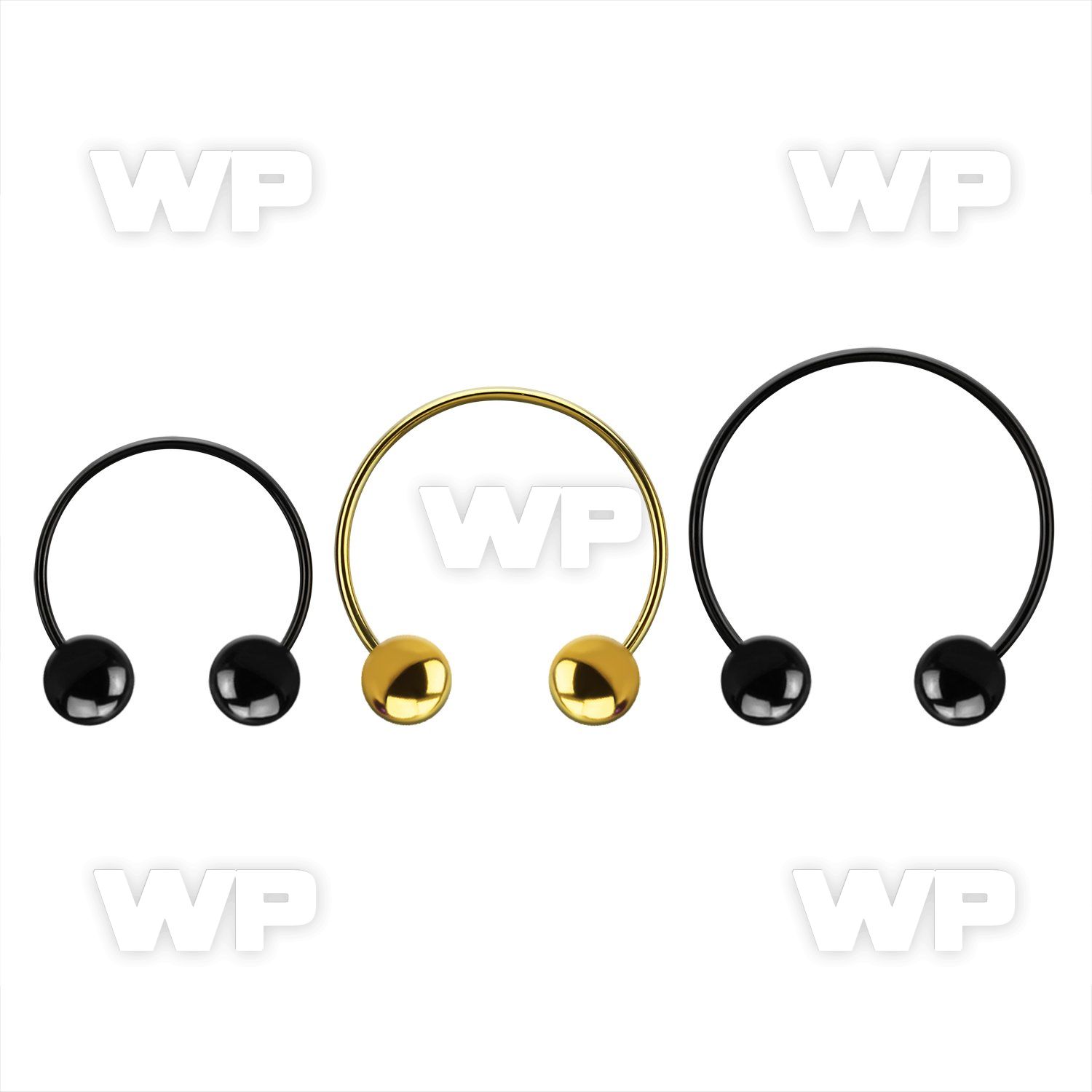 cbstb5l xxl anodized steel circular barbell, 16g w 5mm balls