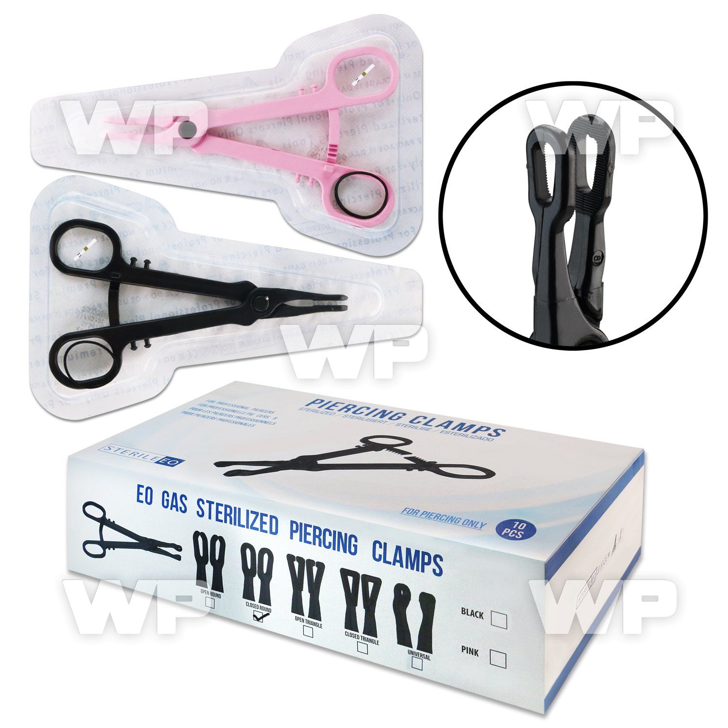 clampa sterilized single use piercing clamp rounded top forceps