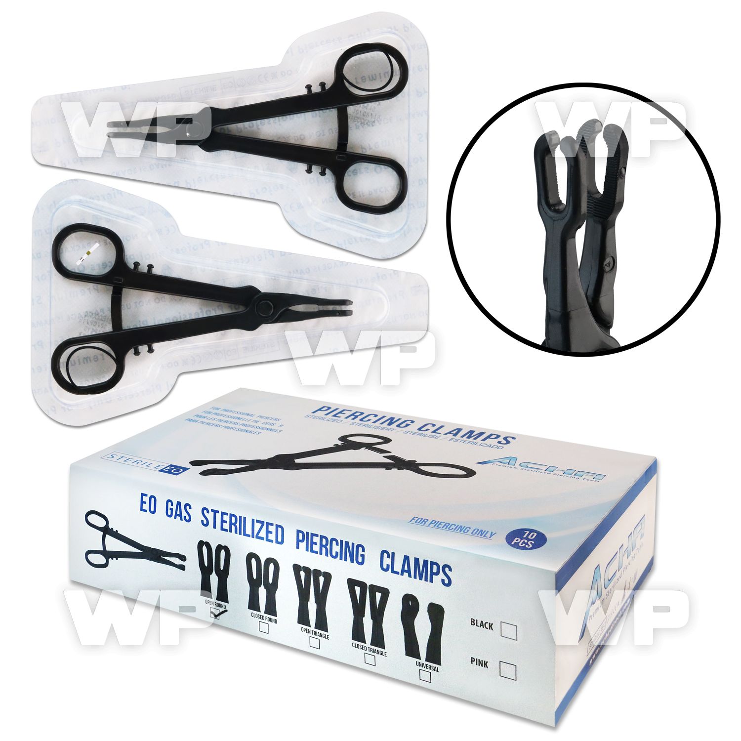 clampb sterilized single use piercing clamp slotted top forceps