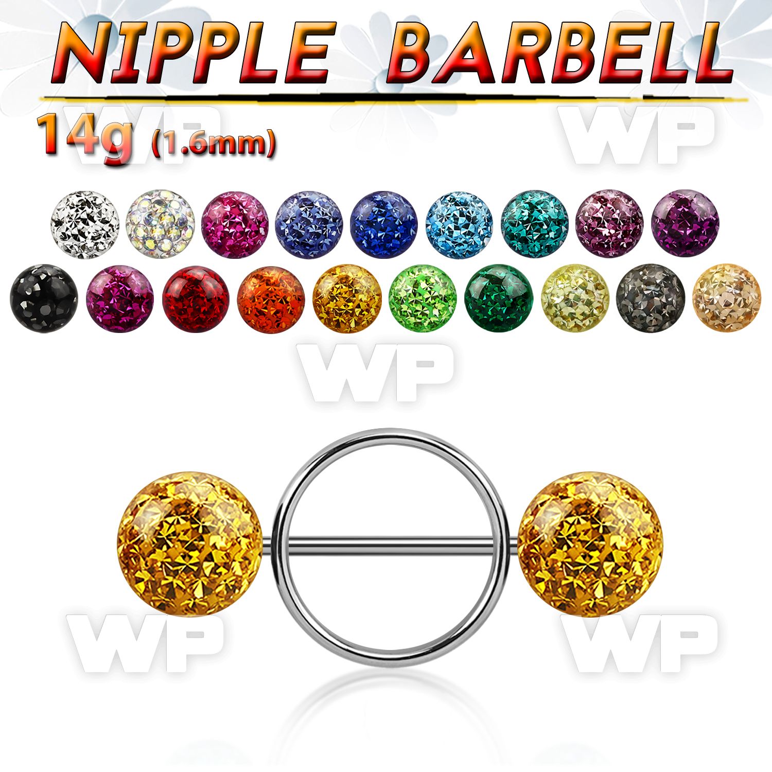 daumwep surgical steel round nipple shield316l steel barbell 1 6 nipple piercing