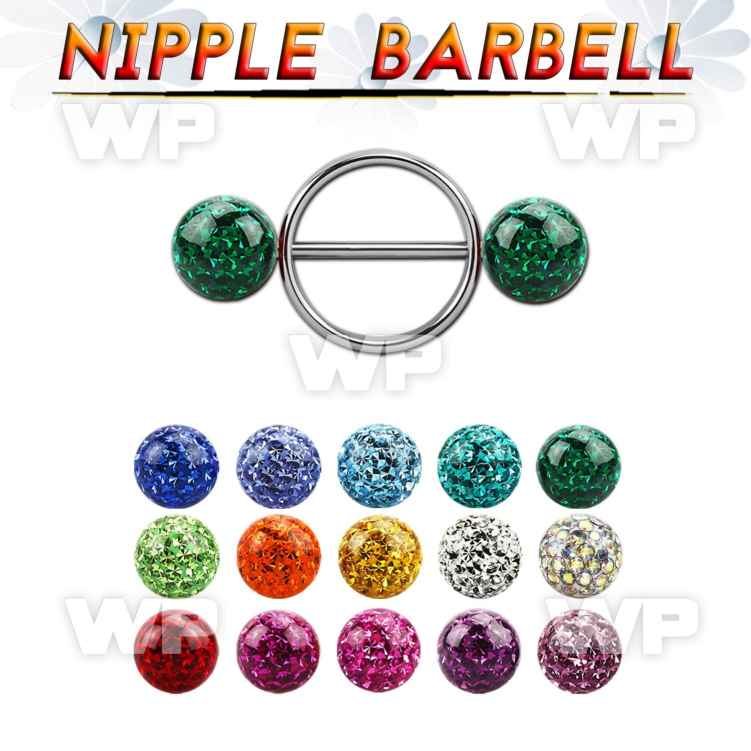 daumwt surgical steel round nipple shield316l steel barbell 1 6 nipple piercing