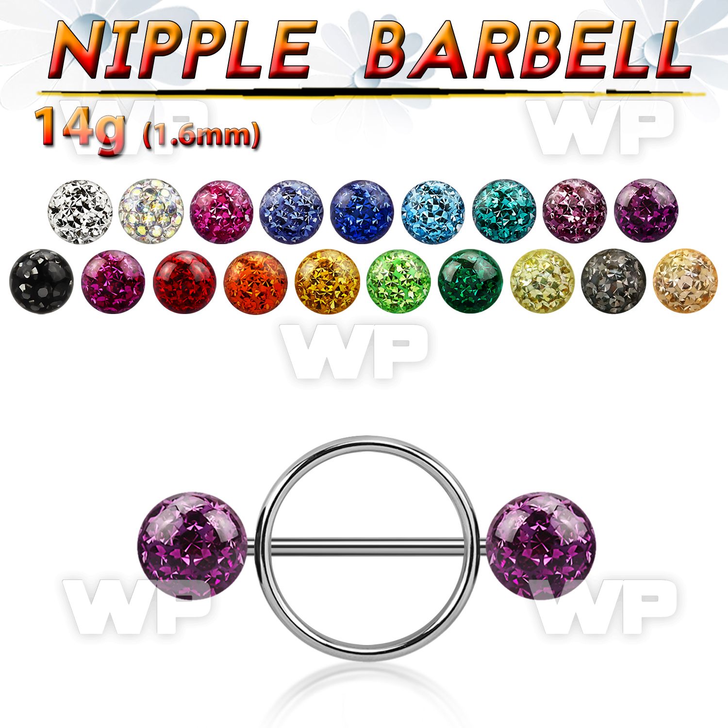 daumwt surgical steel round nipple shield316l steel barbell 1 6 nipple piercing