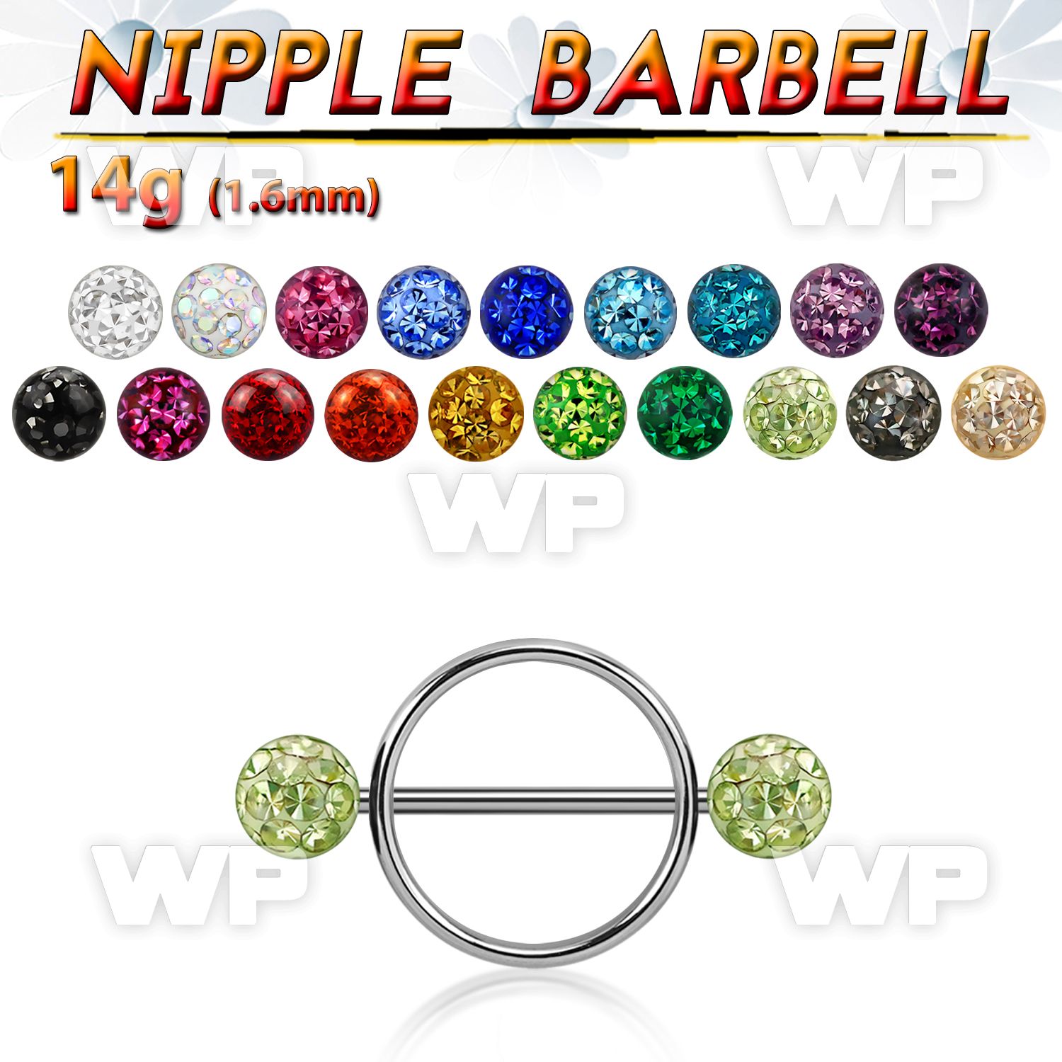 daumwy surgical steel round nipple shield316l steel barbell 1 6 nipple piercing